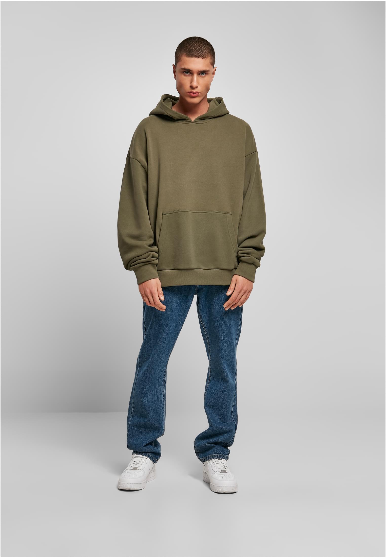 Ultra Heavy Cotton Box Hoody olive | olive
