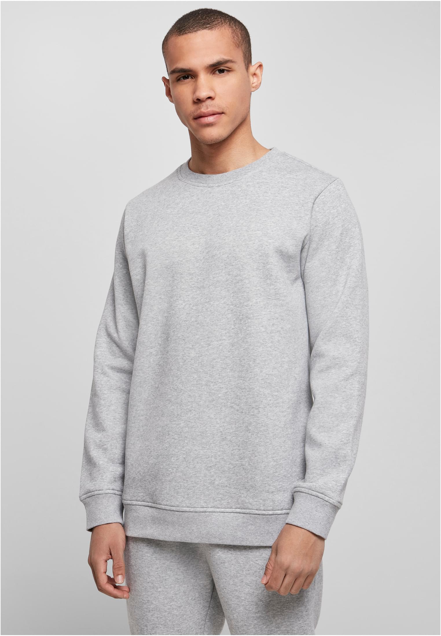 Organic Basic Crew heathergrey | heathergrey