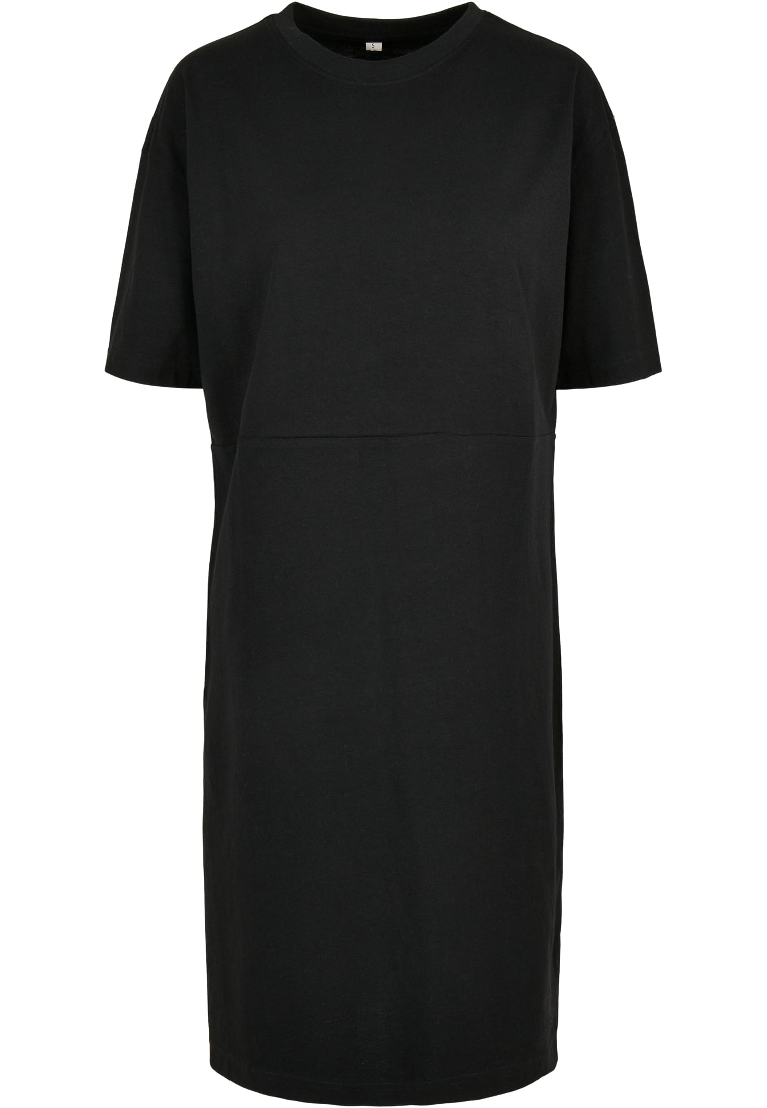 Ladies Organic Oversized Slit Tee Dress black | black