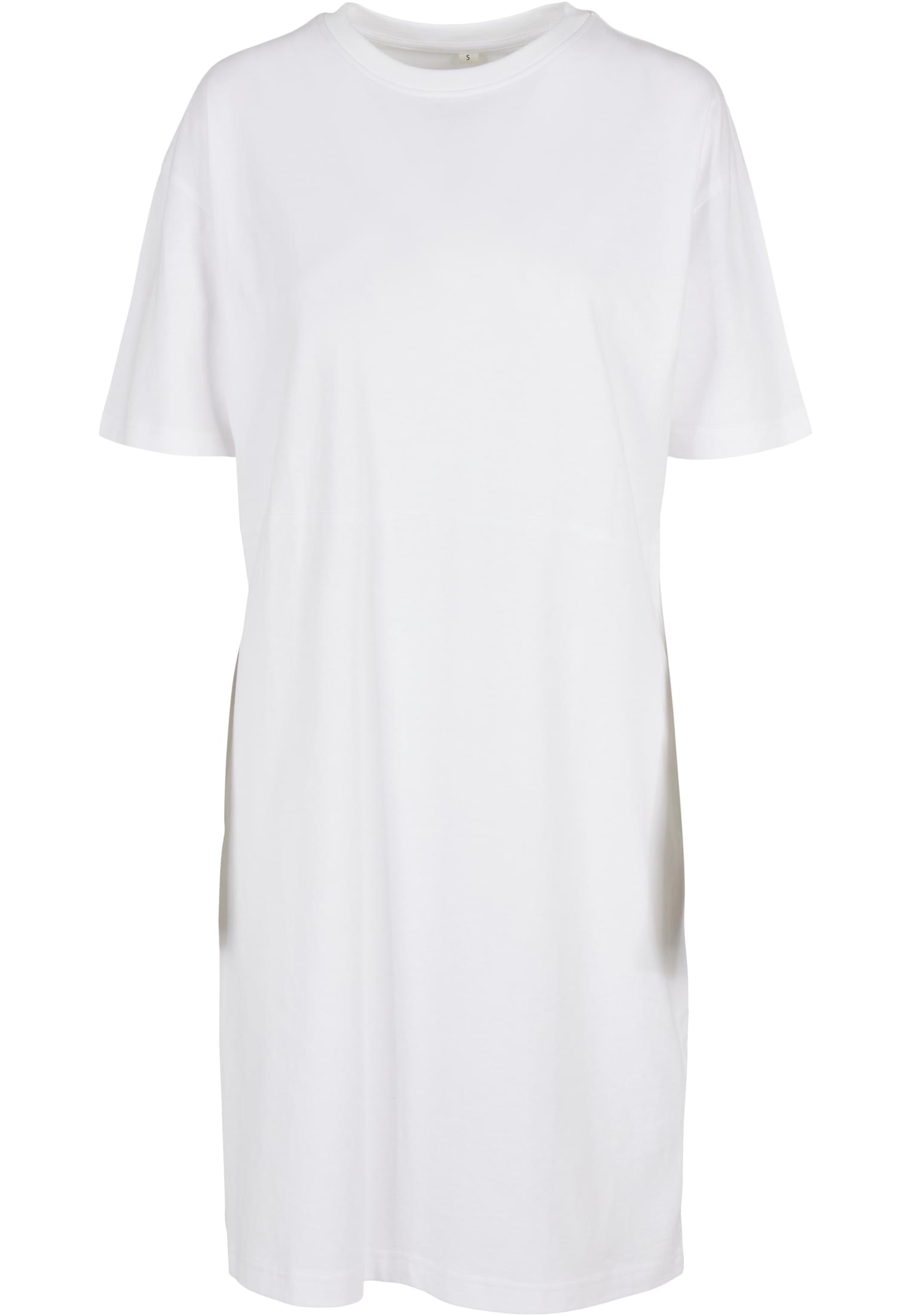 Ladies Organic Oversized Slit Tee Dress white | white