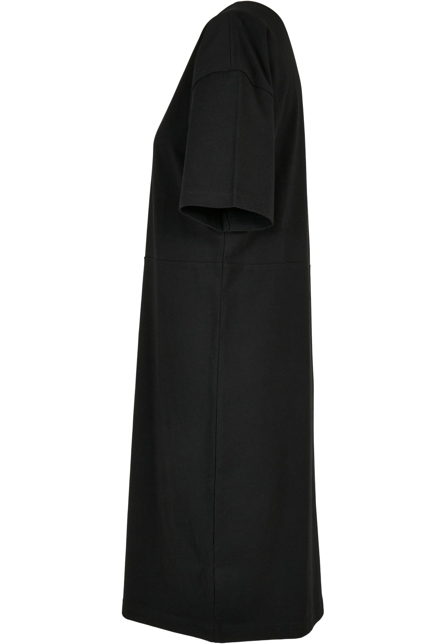Ladies Organic Oversized Slit Tee Dress black | black