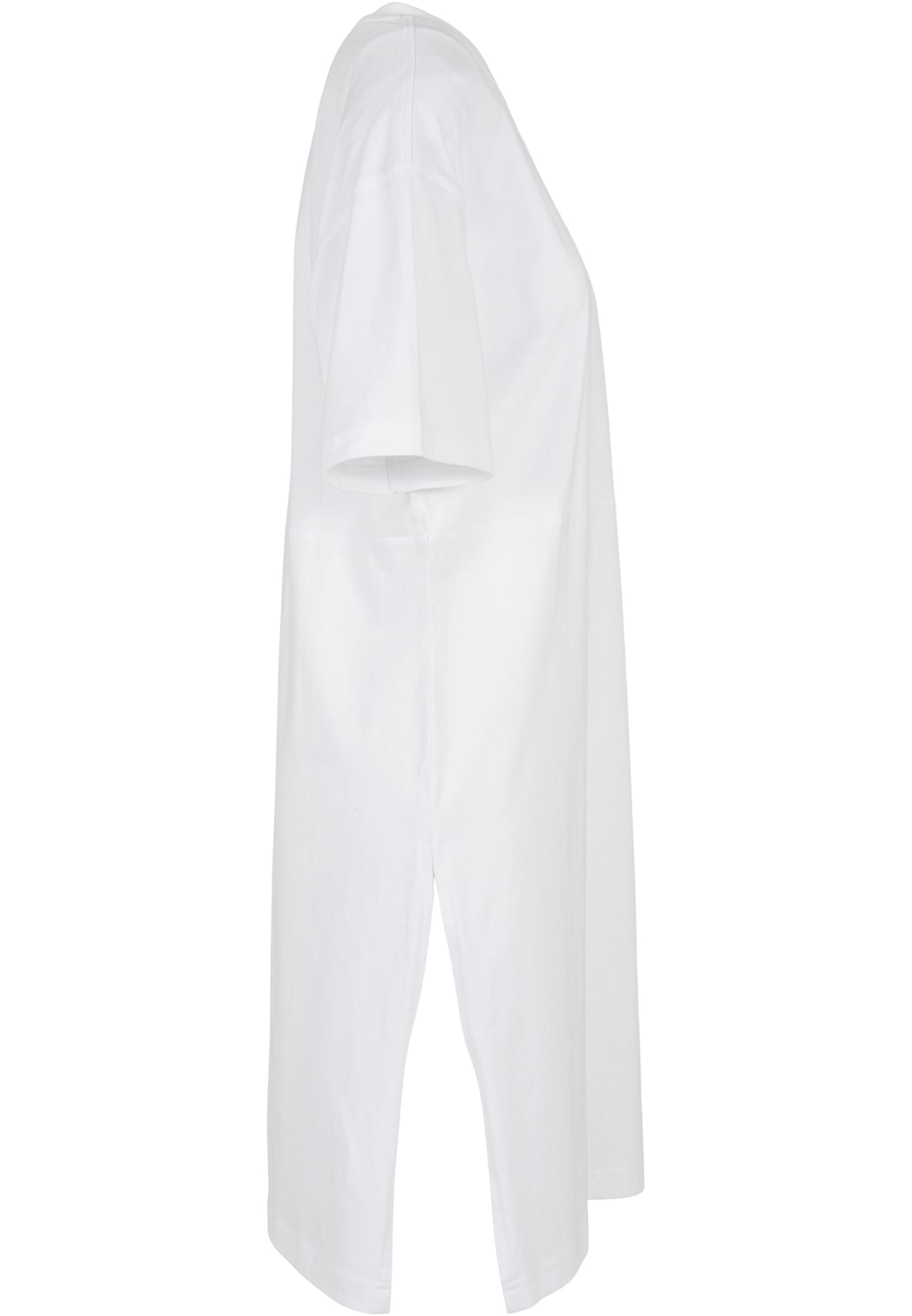 Ladies Organic Oversized Slit Tee Dress white | white