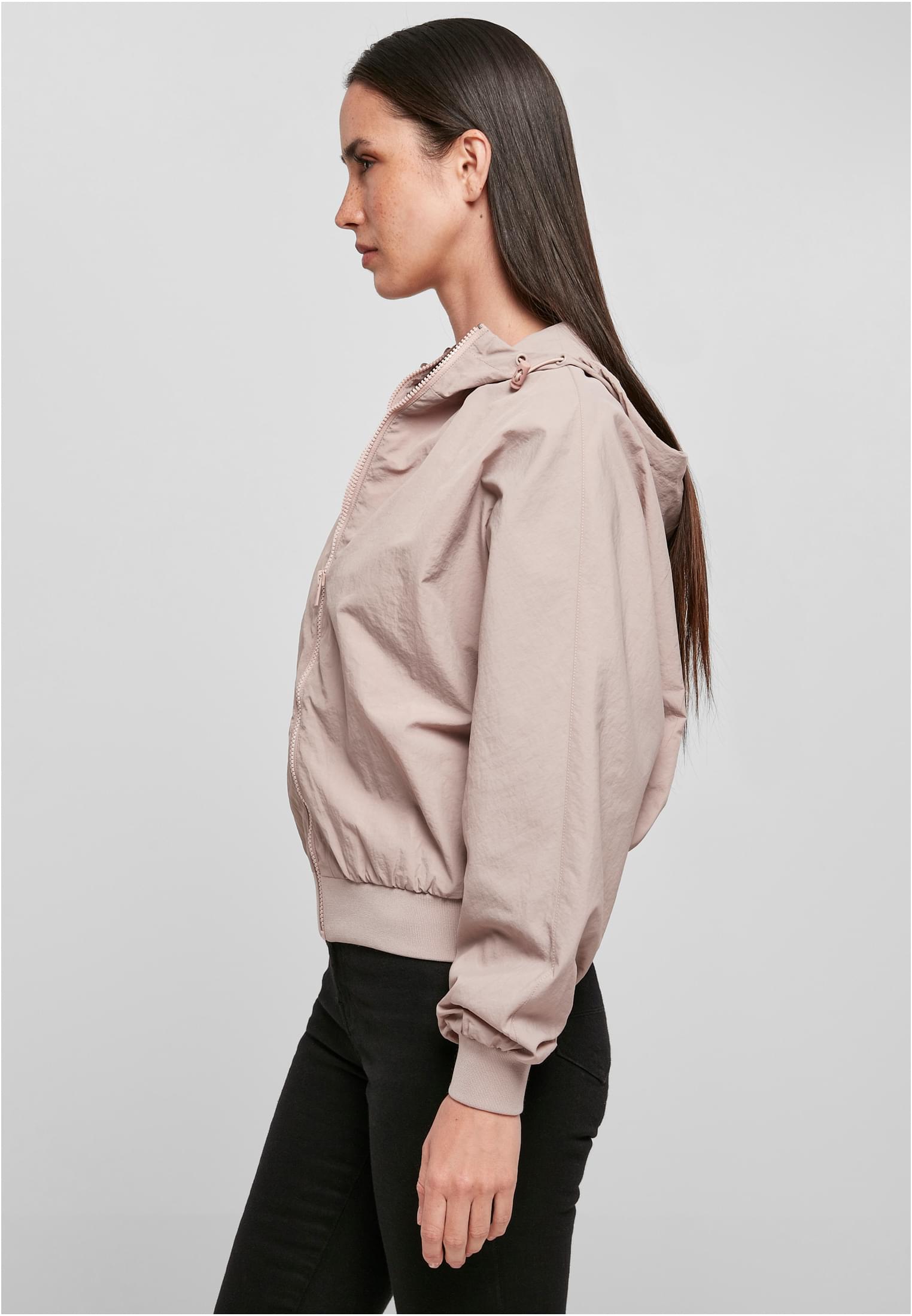 Ladies Crinkle Batwing Jacket duskrose | duskrose