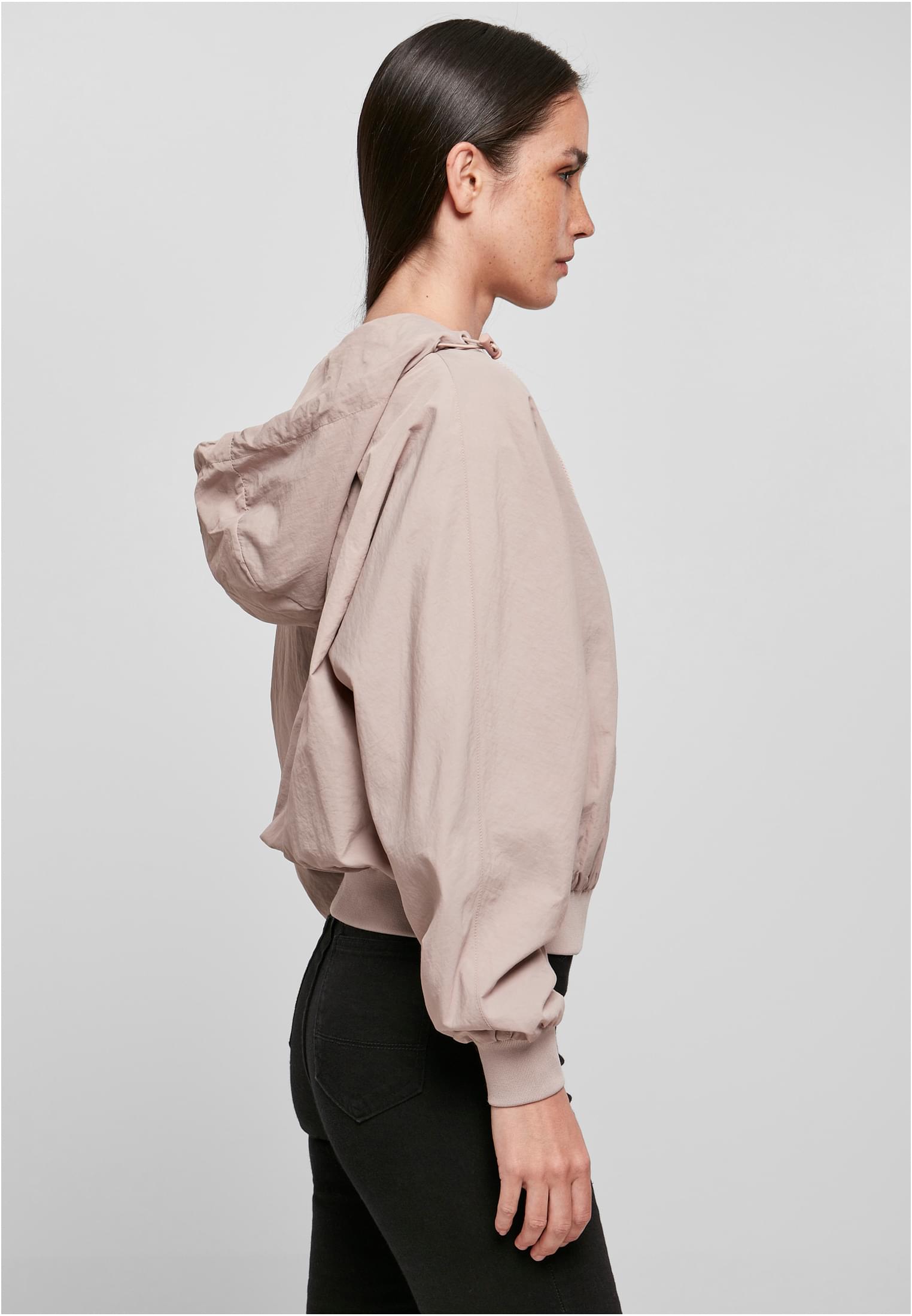 Ladies Crinkle Batwing Jacket duskrose | duskrose