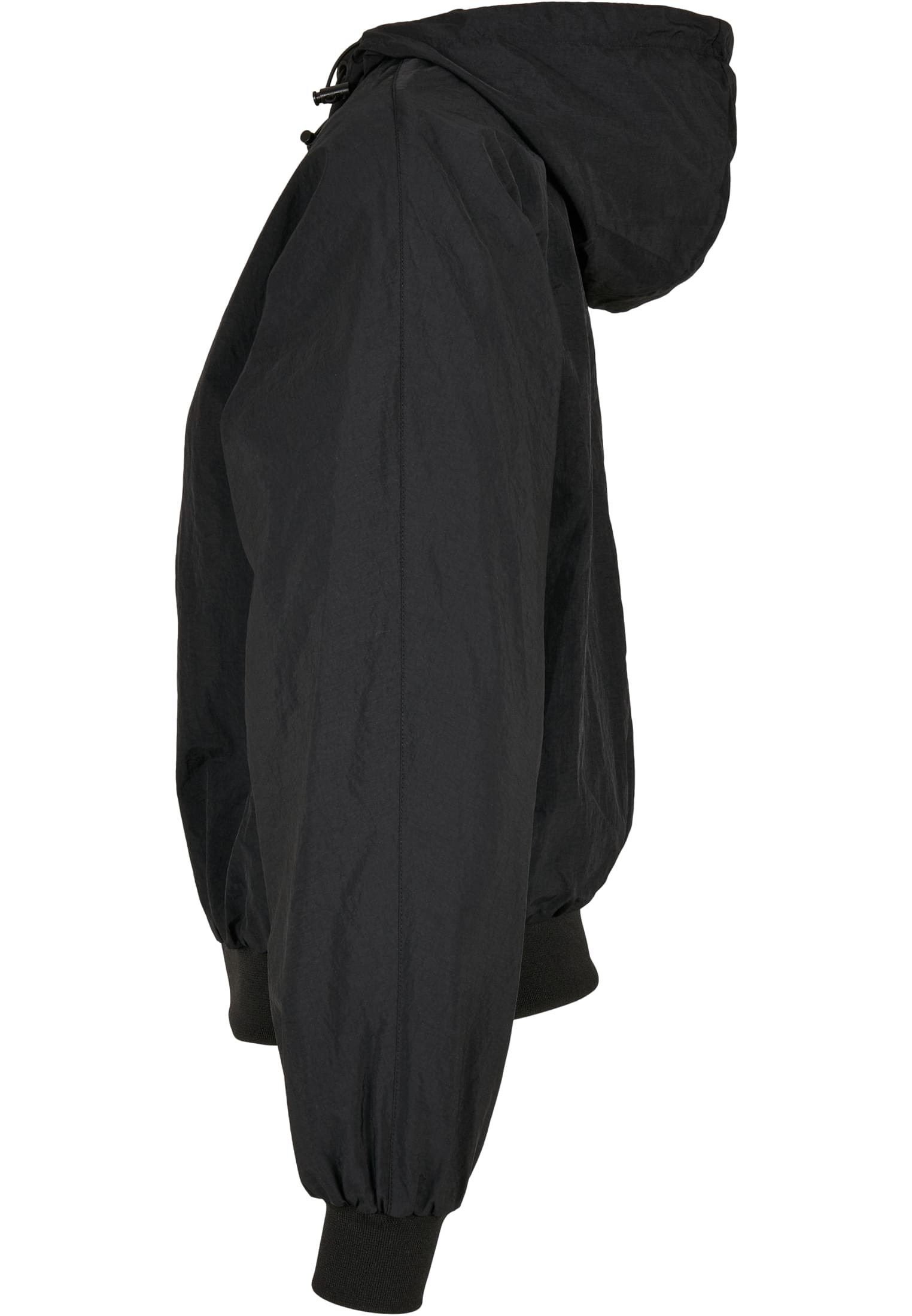 Ladies Crinkle Batwing Jacket black | black