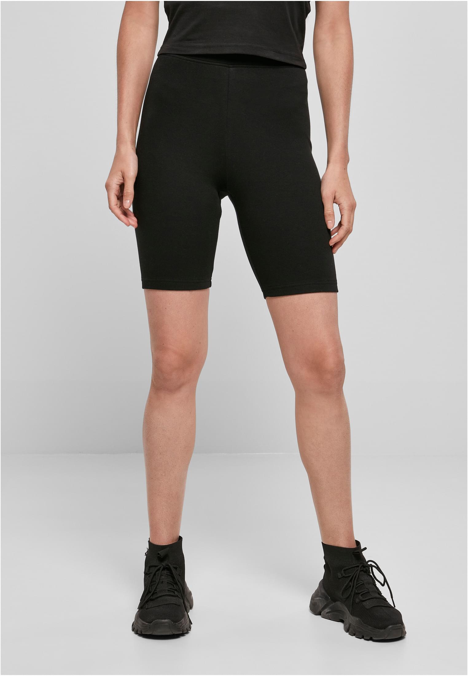 Ladies High Waist Cycle Shorts black | black