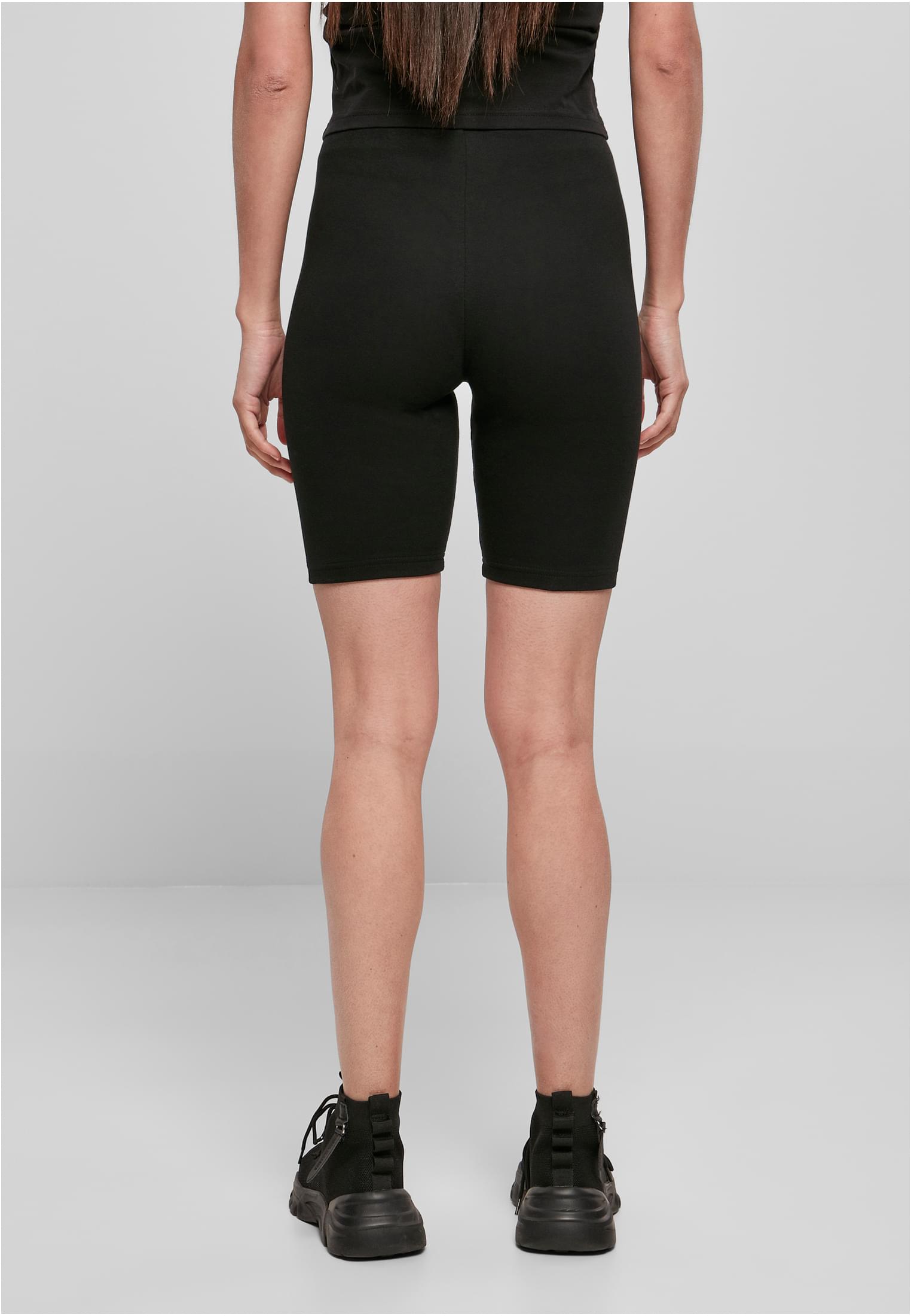 Ladies High Waist Cycle Shorts black | black