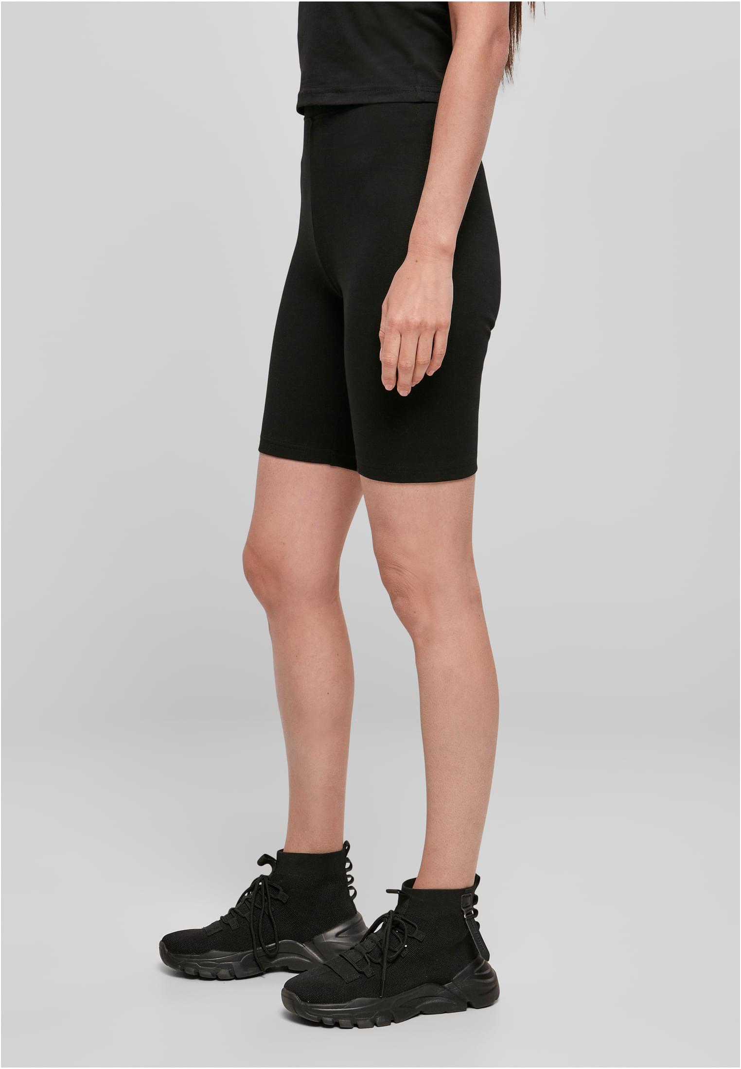 Ladies High Waist Cycle Shorts black | black