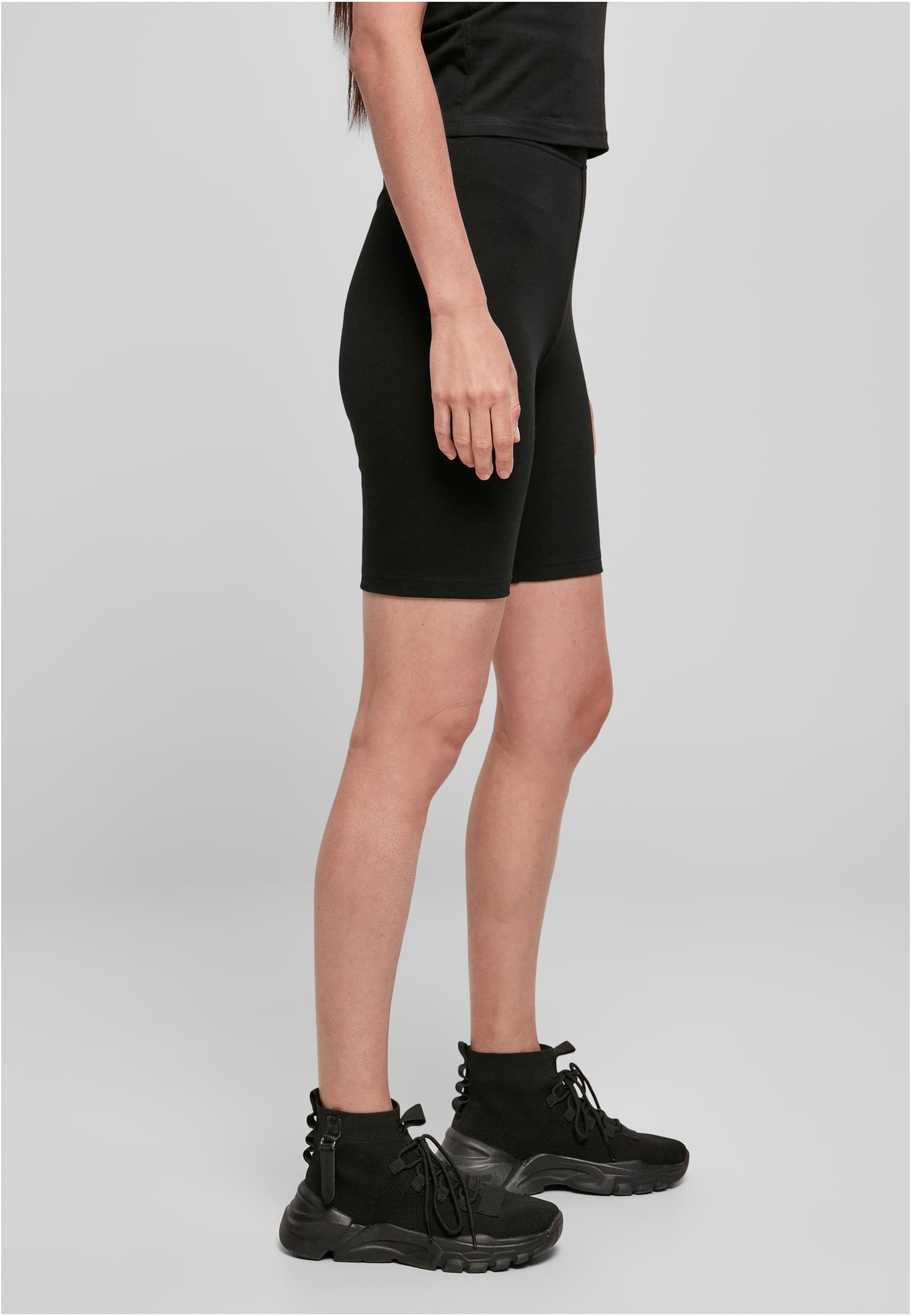 Ladies High Waist Cycle Shorts black | black