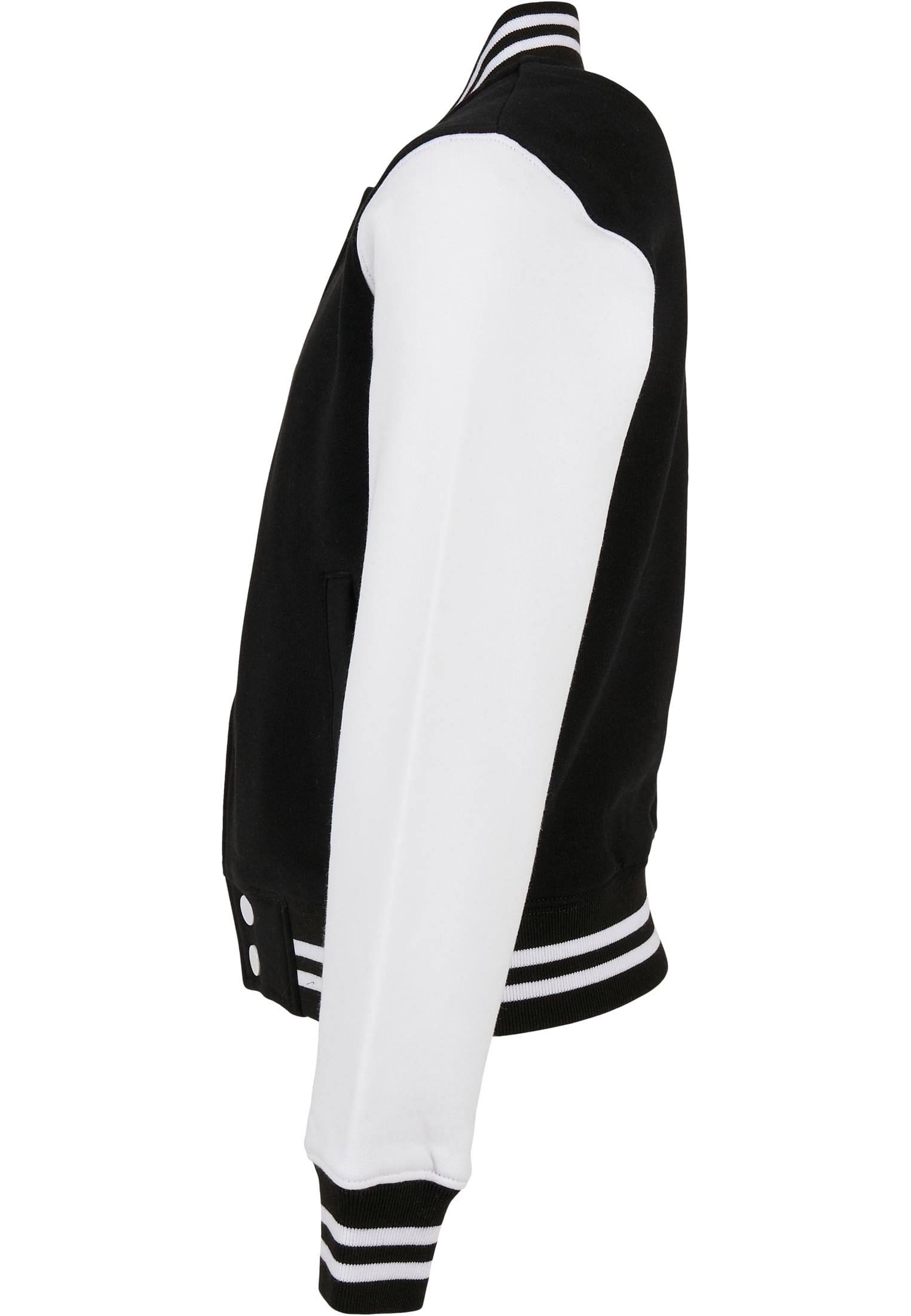 Organic Kids Sweat College Jacket black/white | black/white