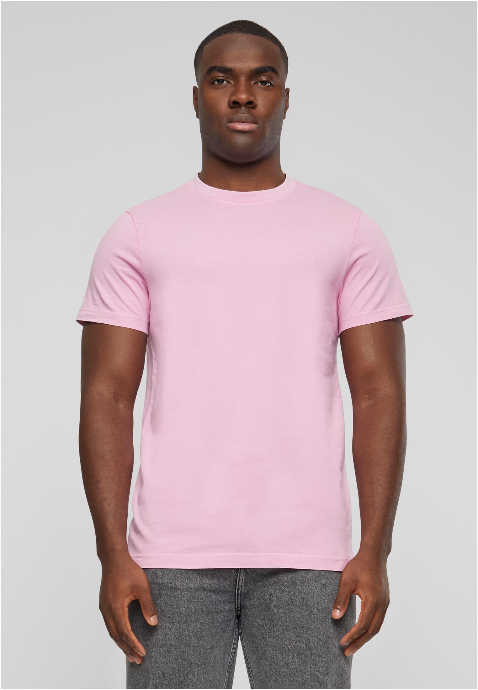 Acid Washed Round Neck Tee girlypink/white | girlypink/white