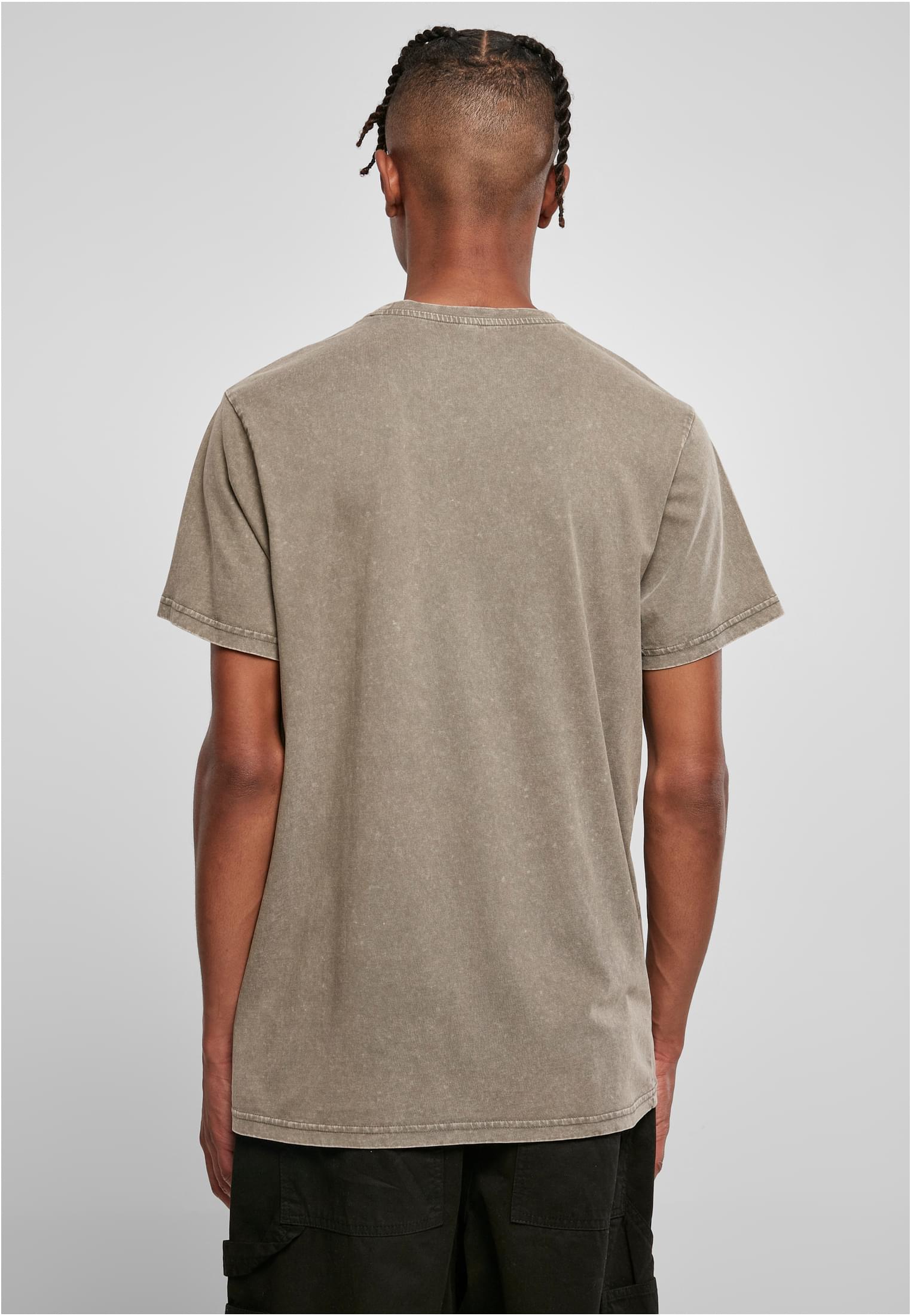 Acid Washed Round Neck Tee darkkhaki | darkkhaki
