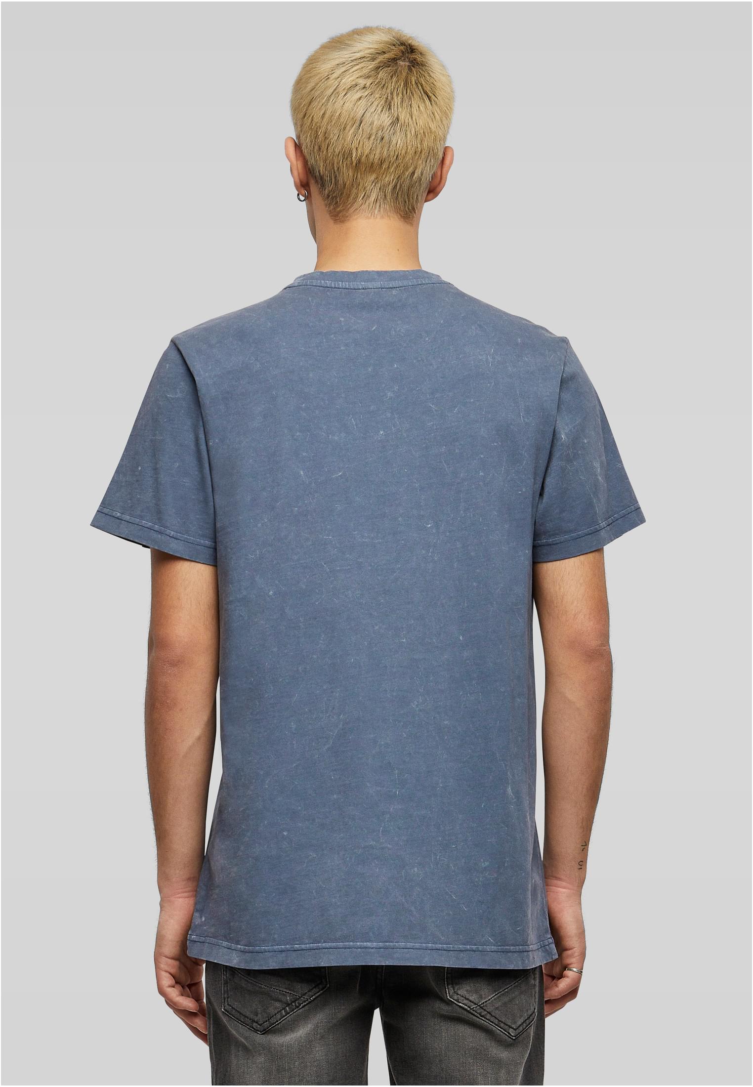 Acid Washed Round Neck Tee vintageblue/white | vintageblue/white