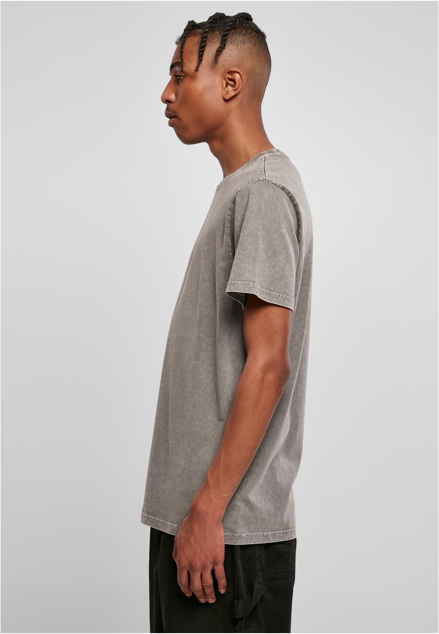 Acid Washed Round Neck Tee asphalt | asphalt