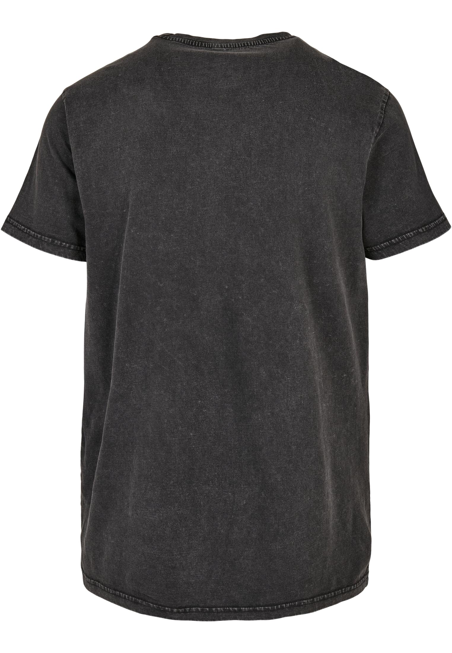 Acid Washed Round Neck Tee black | black