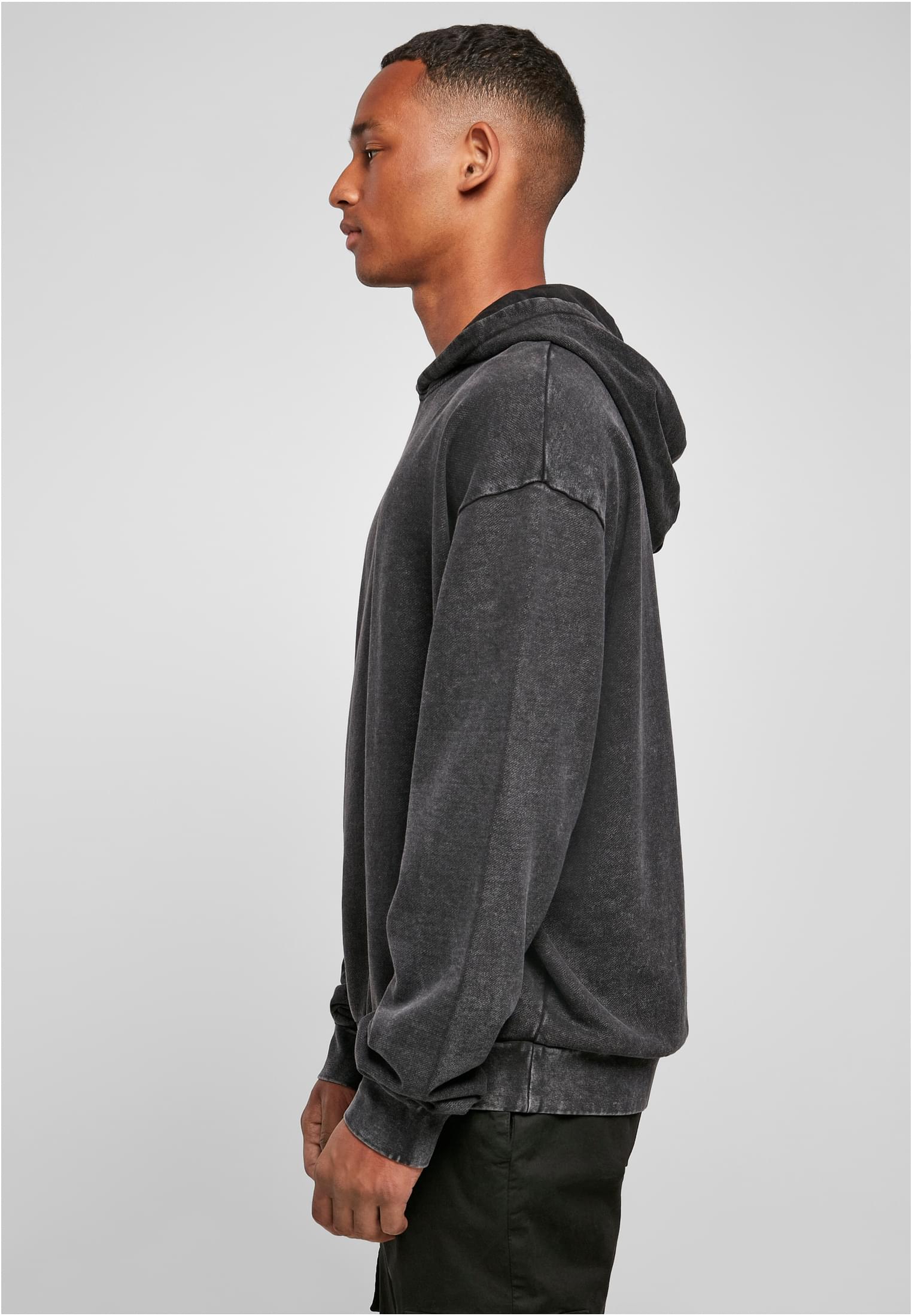 Acid Washed Oversized Hoody black | black