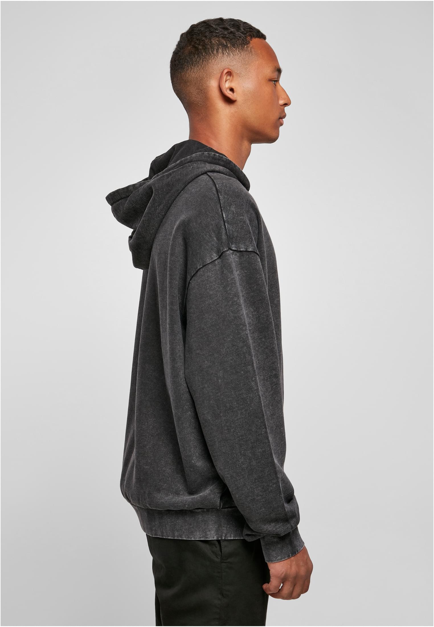 Acid Washed Oversized Hoody black | black