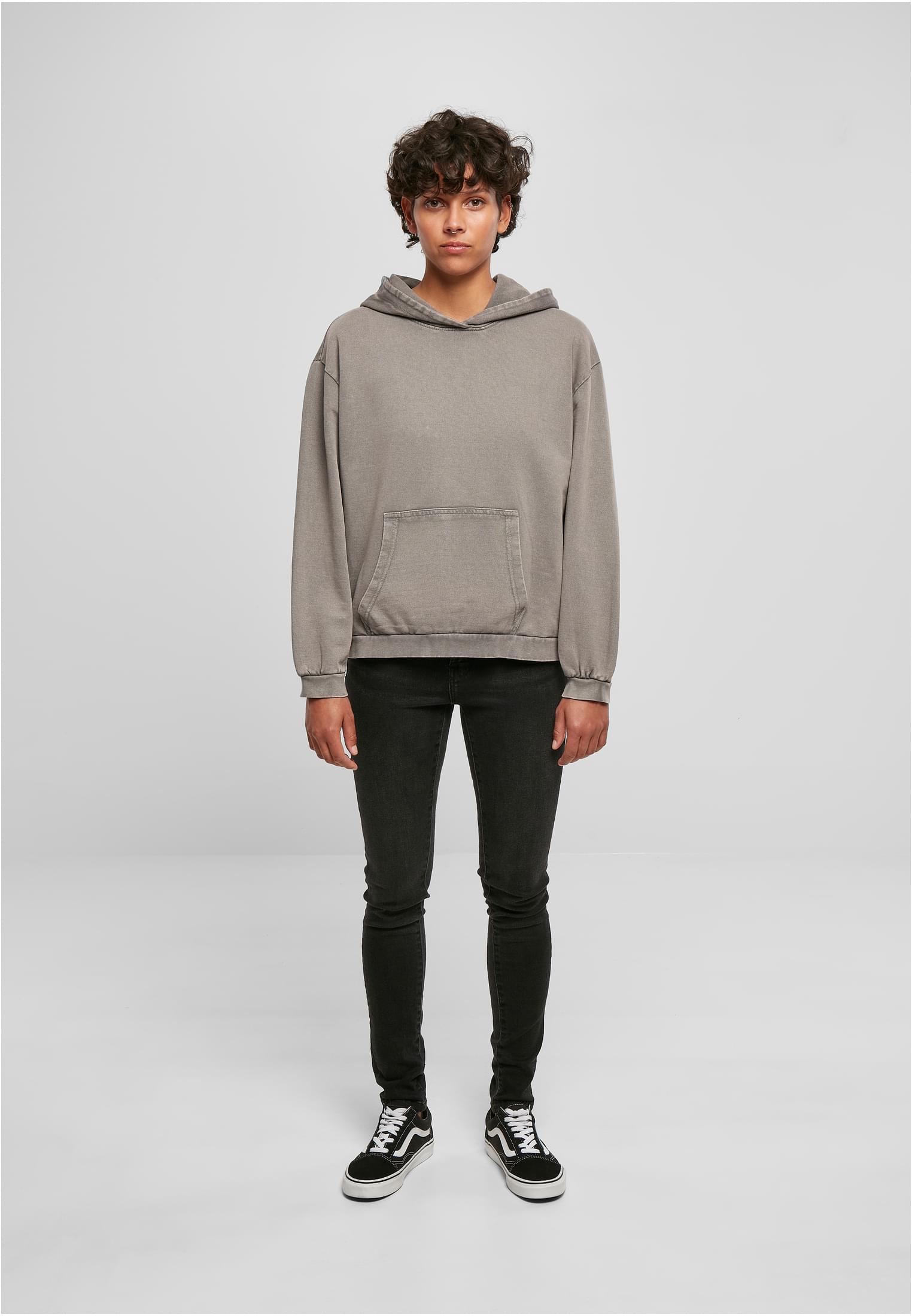 Ladies Acid Washed Oversize Hoody asphalt | asphalt