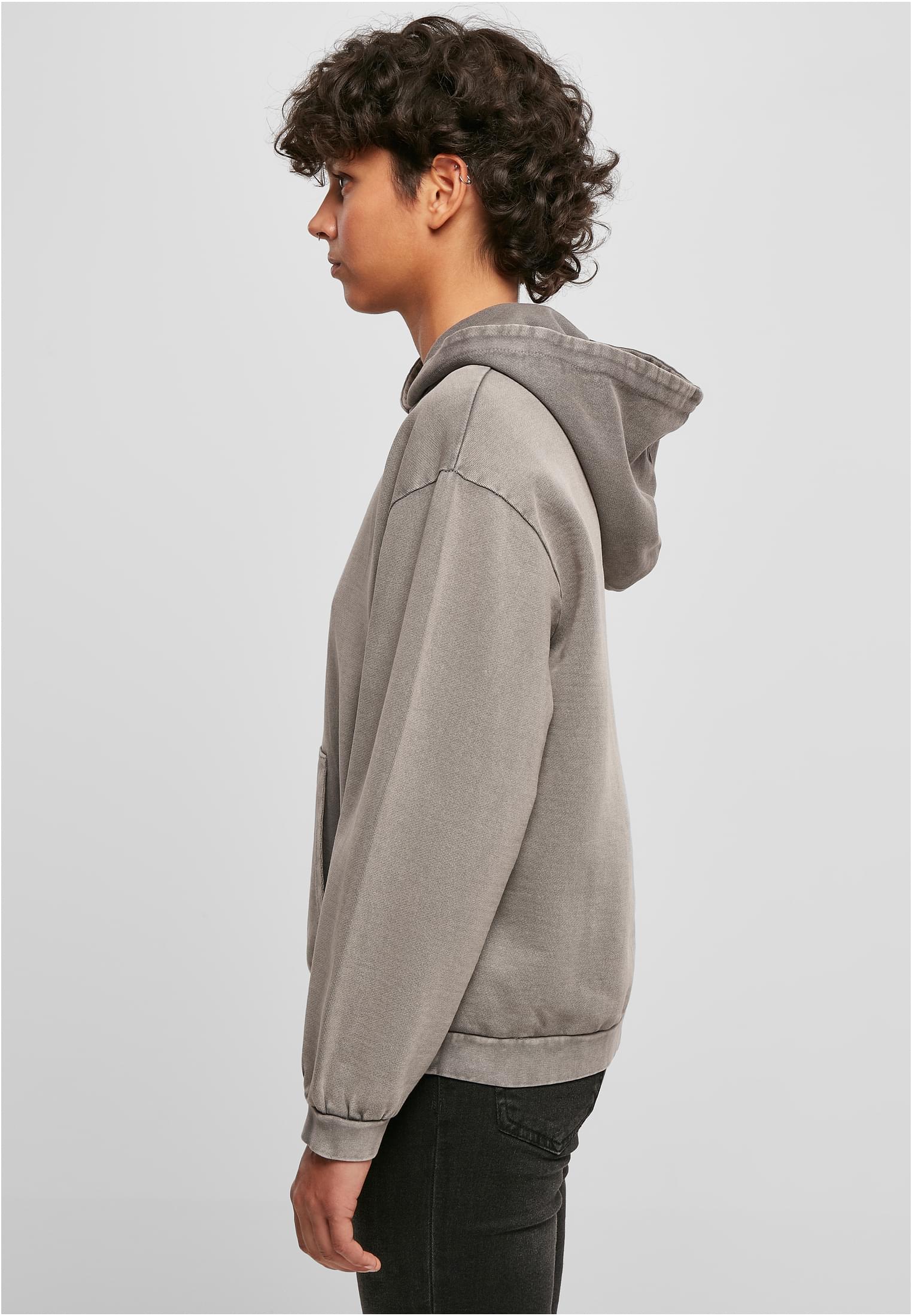Ladies Acid Washed Oversize Hoody asphalt | asphalt