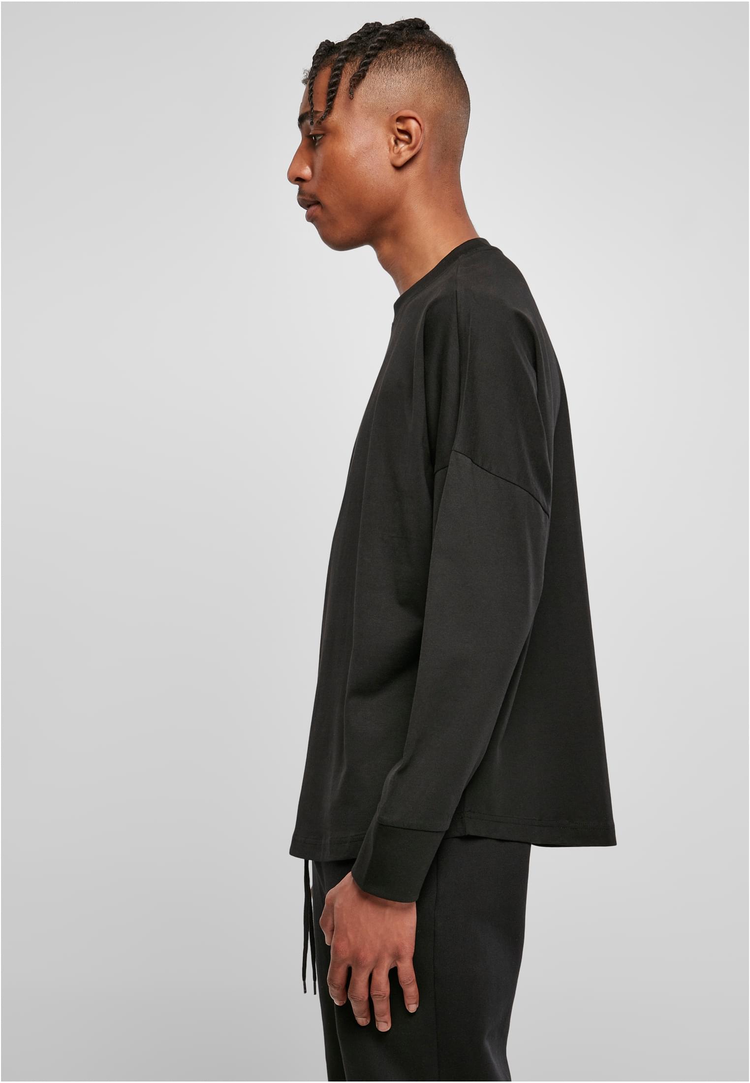 Oversized Cut On Sleeve Longsleeve black | black