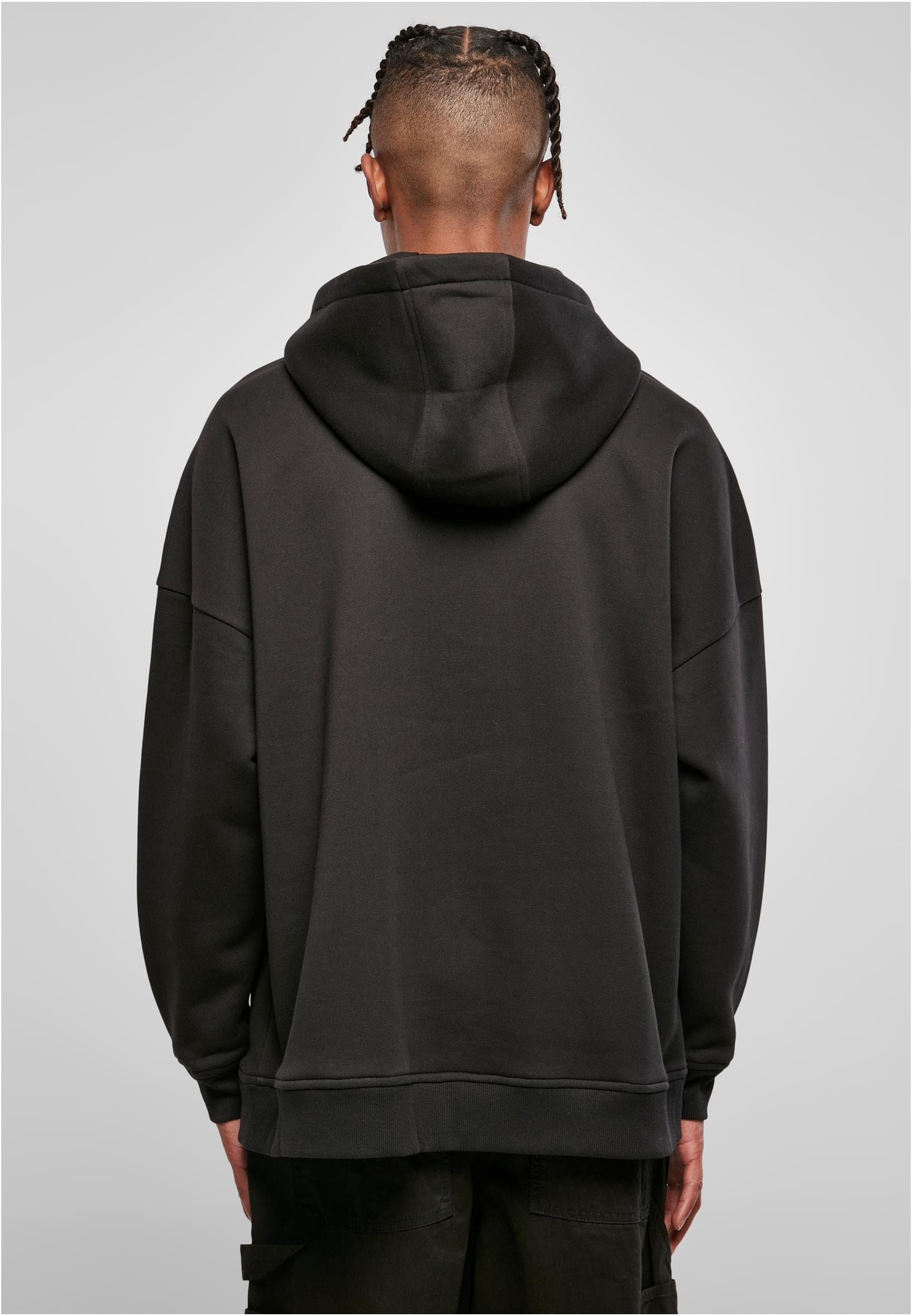 Oversized Cut On Sleeve Hoody black | black