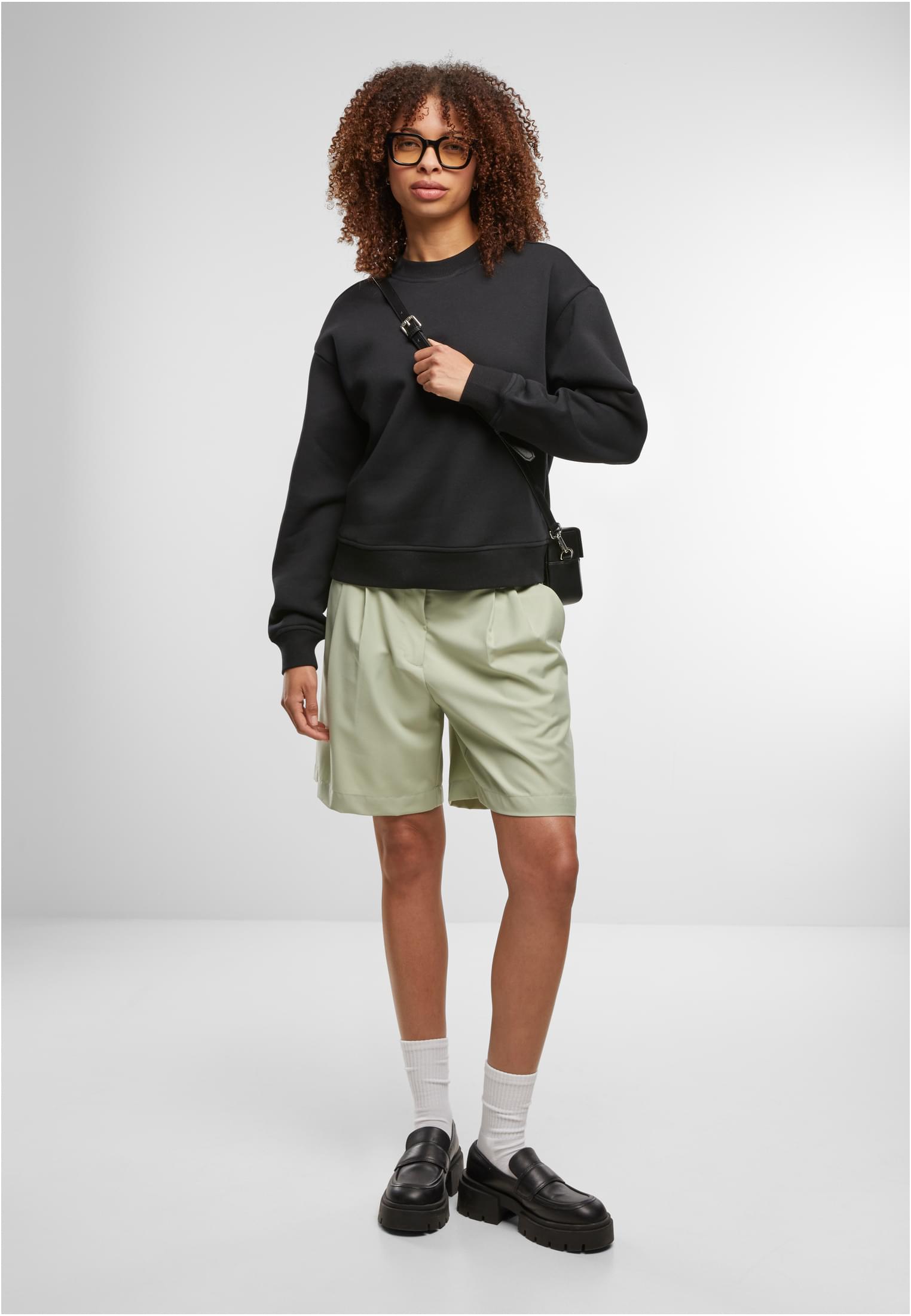 Ladies Oversized Crewneck black | black