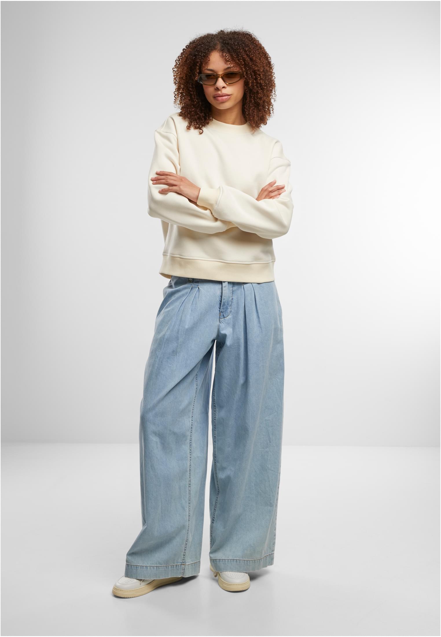 Ladies Oversized Crewneck whitesand | whitesand