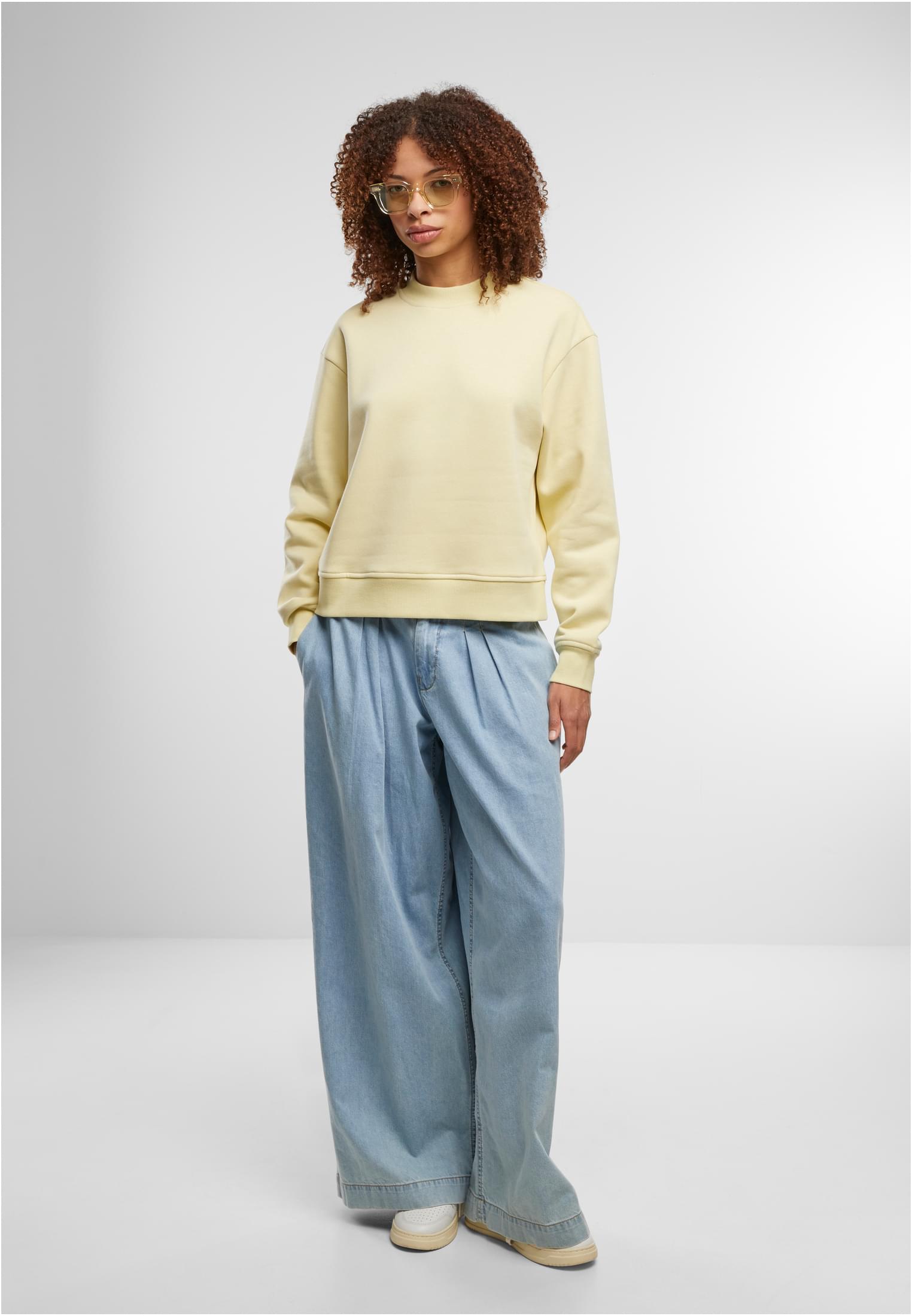 Ladies Oversized Crewneck softyellow | softyellow