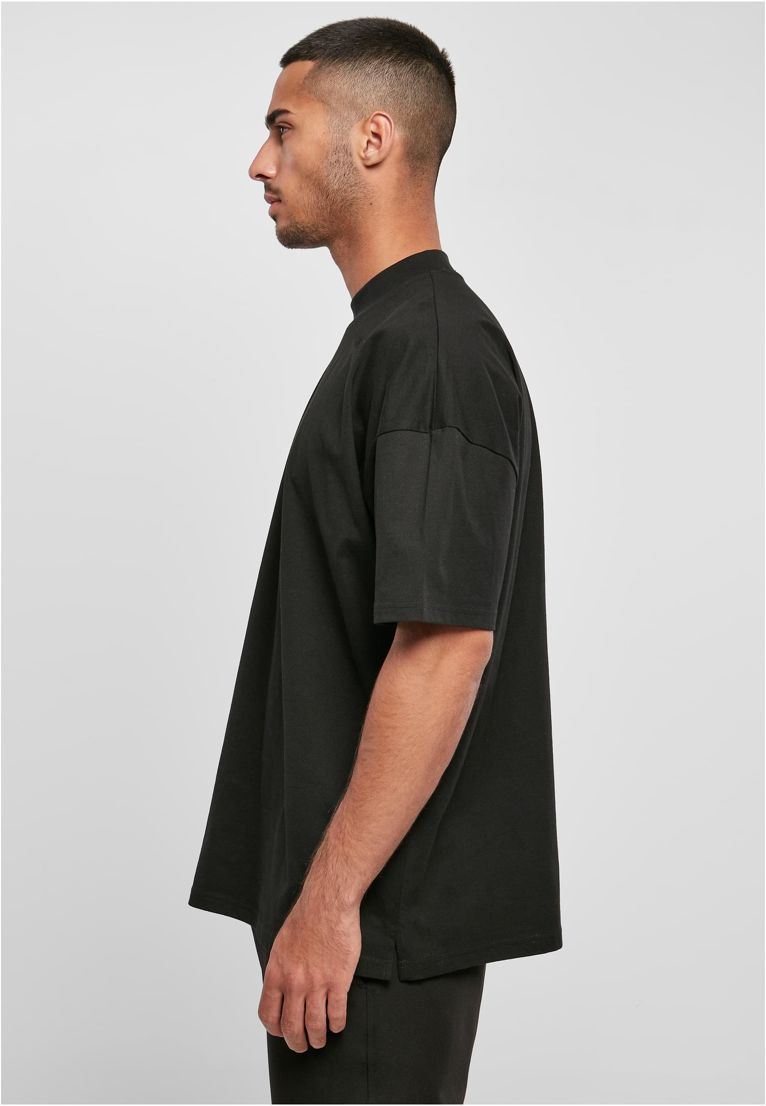 Oversized Mock Neck Tee black | black