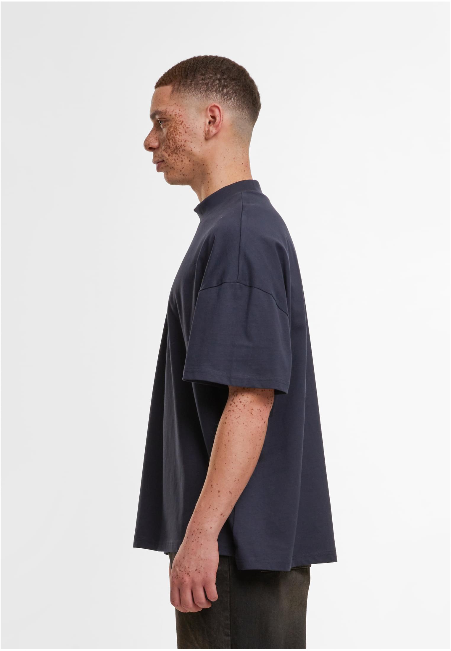 Oversized Mock Neck Tee navy | navy