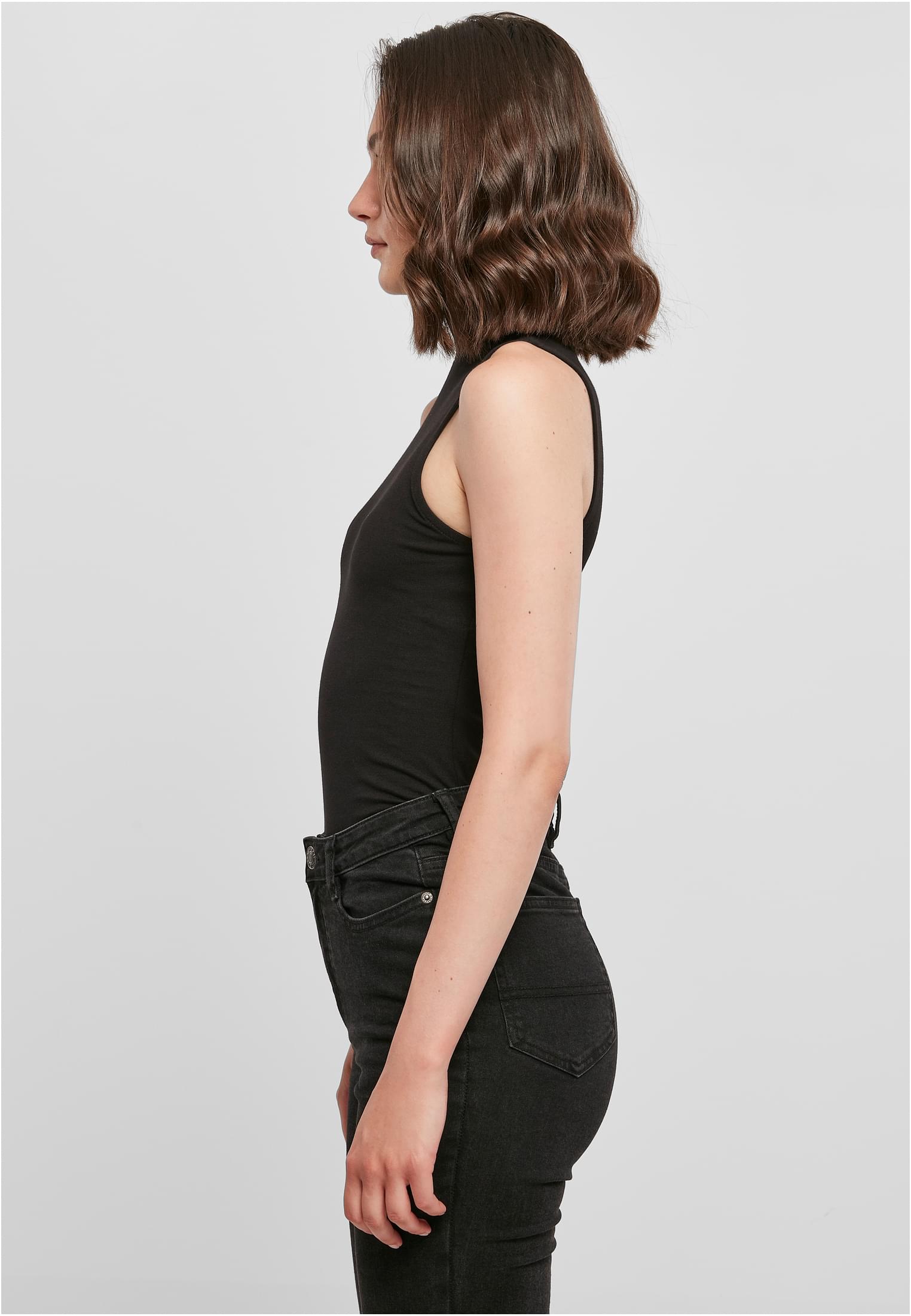 Ladies Sleeveless Turtleneck Body black | black