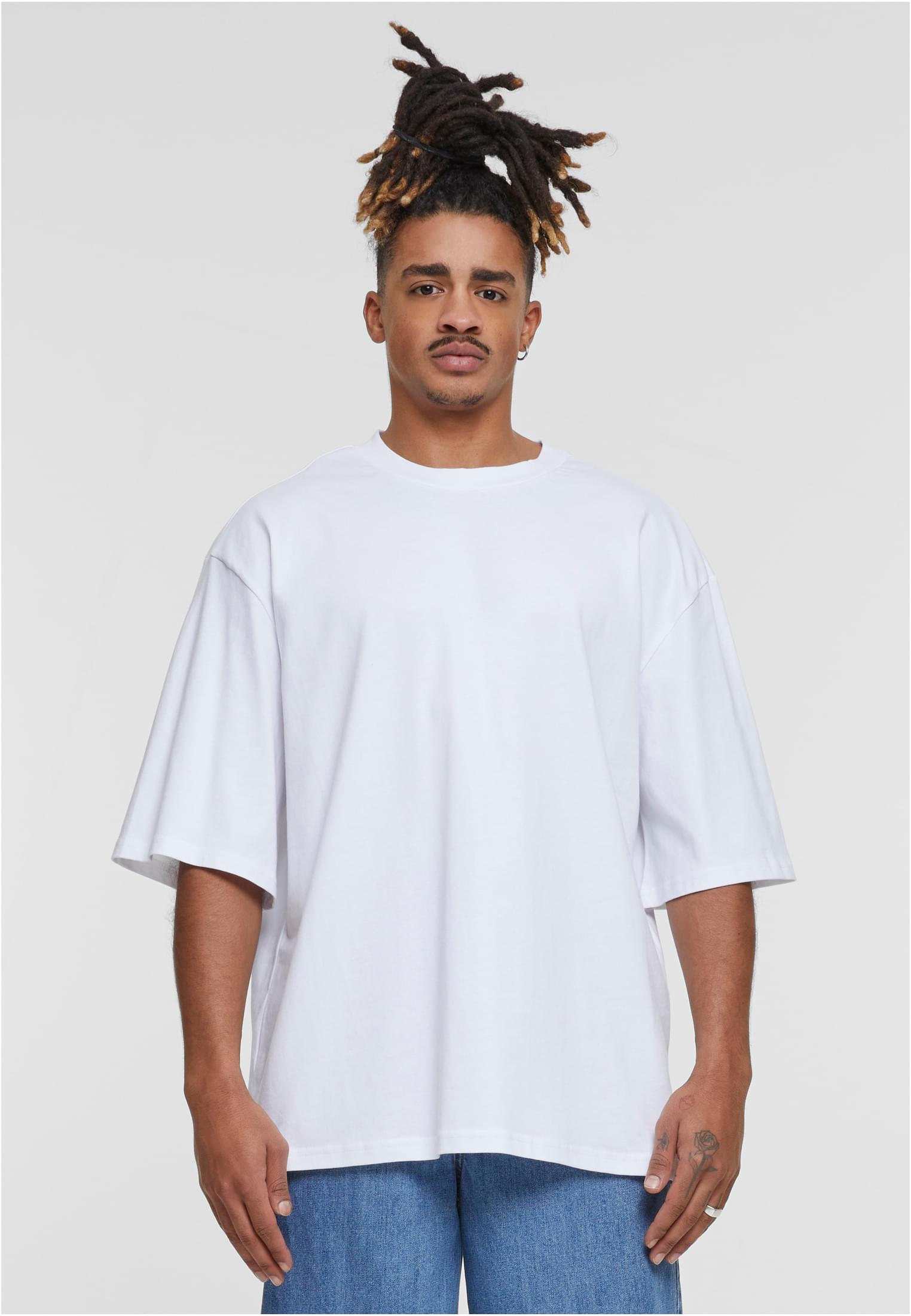Oversized Sleeve Tee white | white