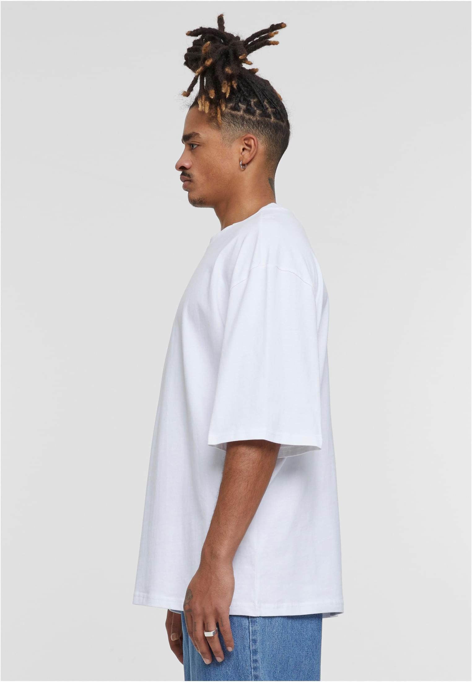 Oversized Sleeve Tee white | white