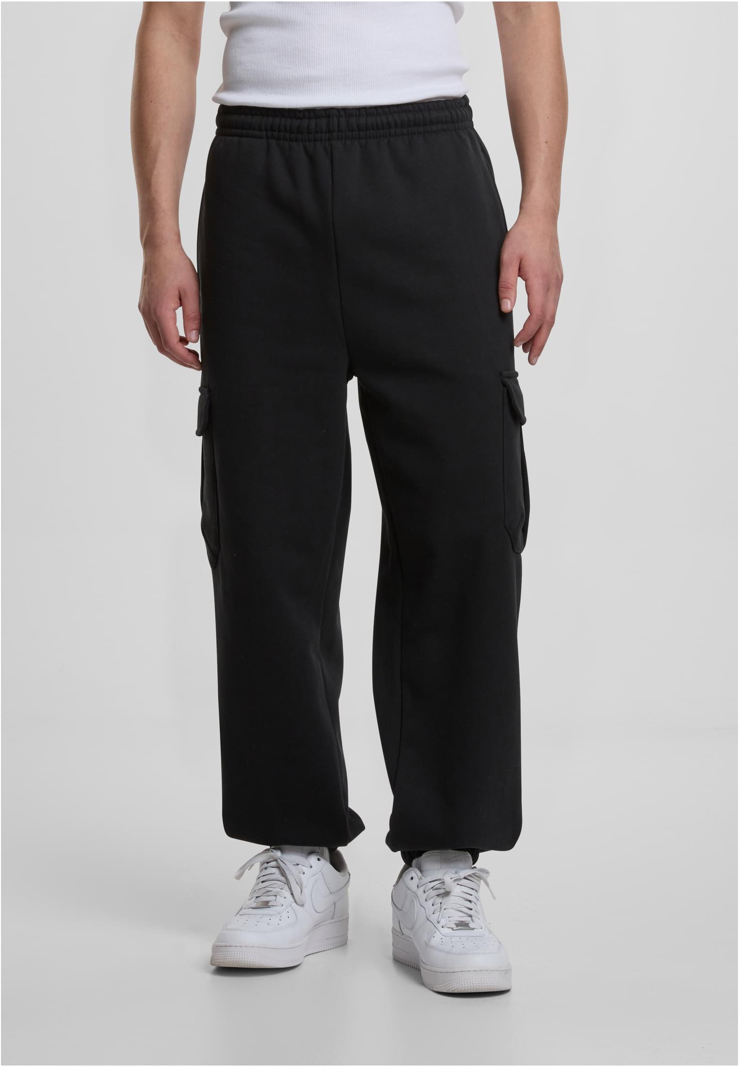 90s Cargo Sweatpants black | black