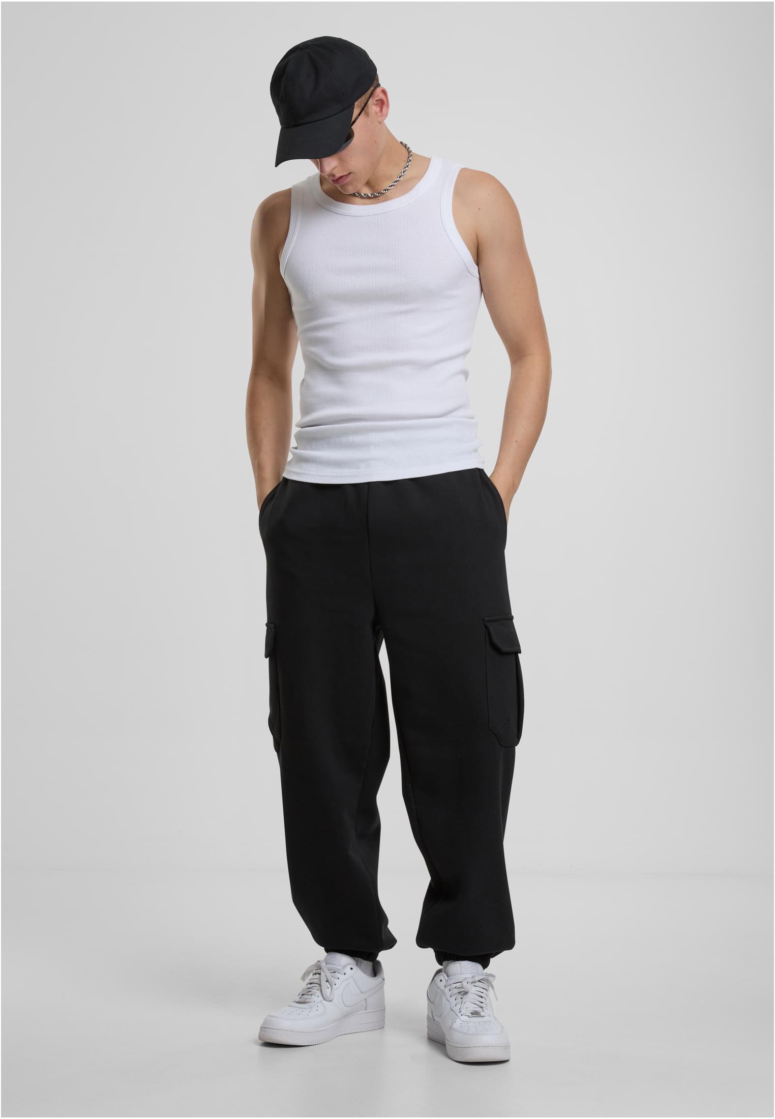 90s Cargo Sweatpants black | black