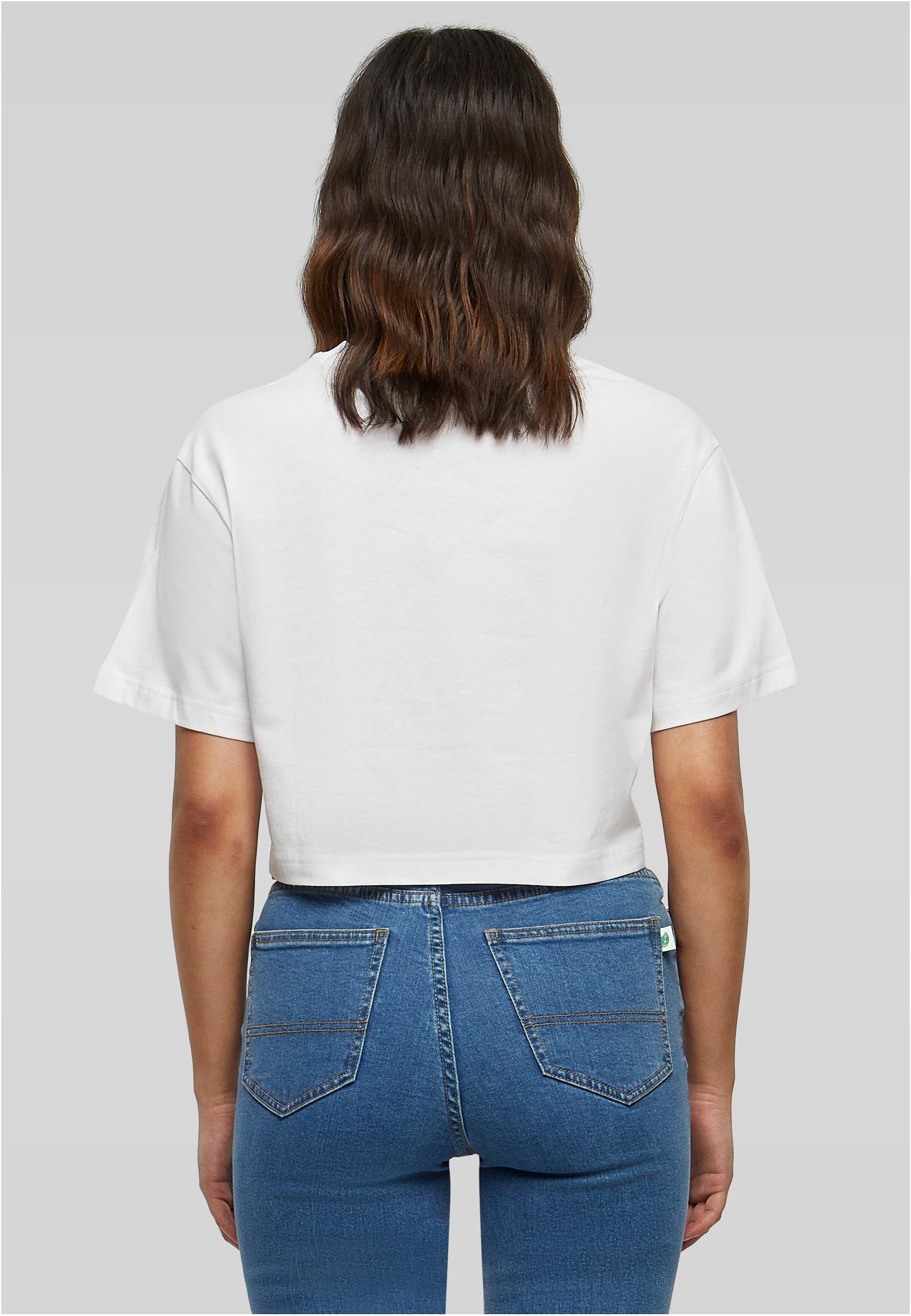 Ladies Short Oversized Tee white | white