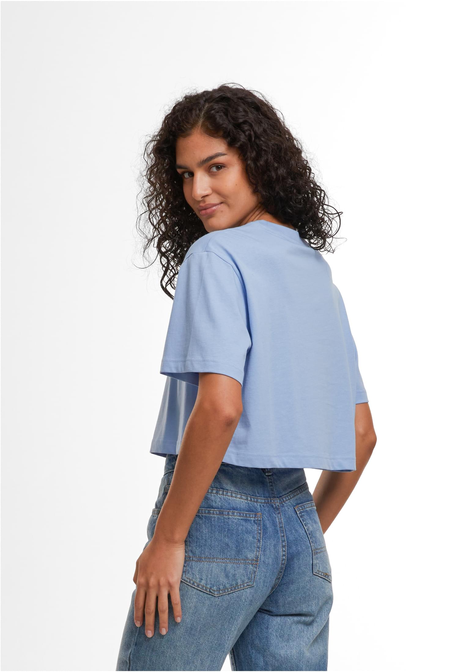 Ladies Short Oversized Tee powderblue | powderblue