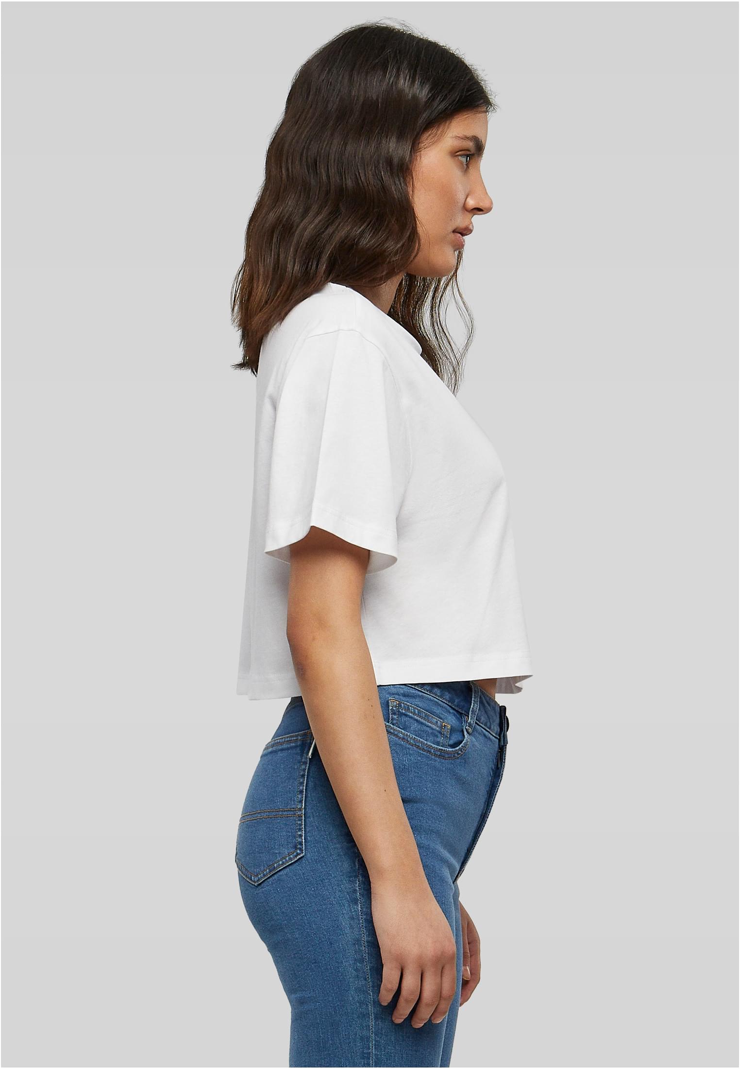 Ladies Short Oversized Tee white | white