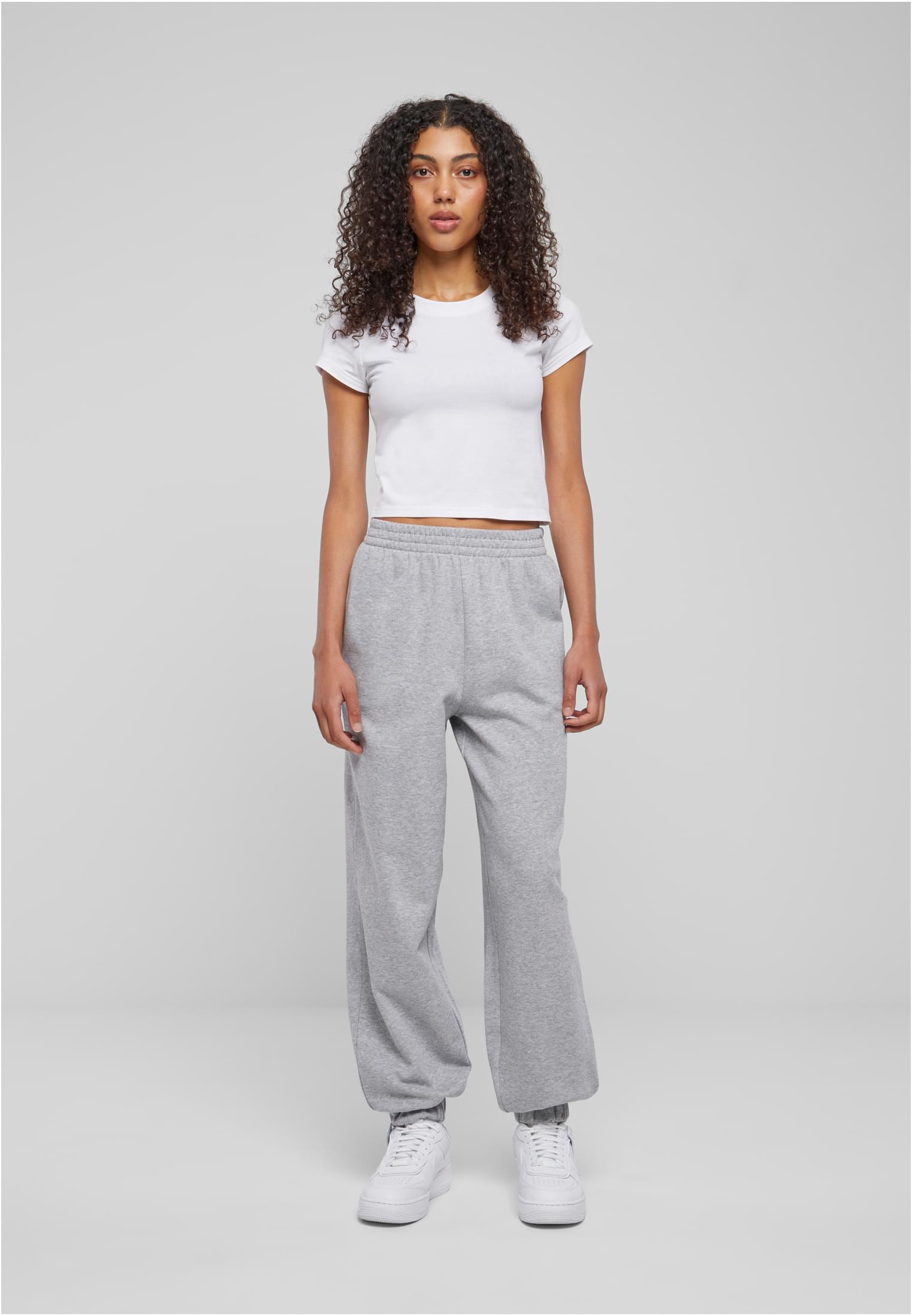Ladies High Waist Ballon Sweat Pants heathergrey | heathergrey
