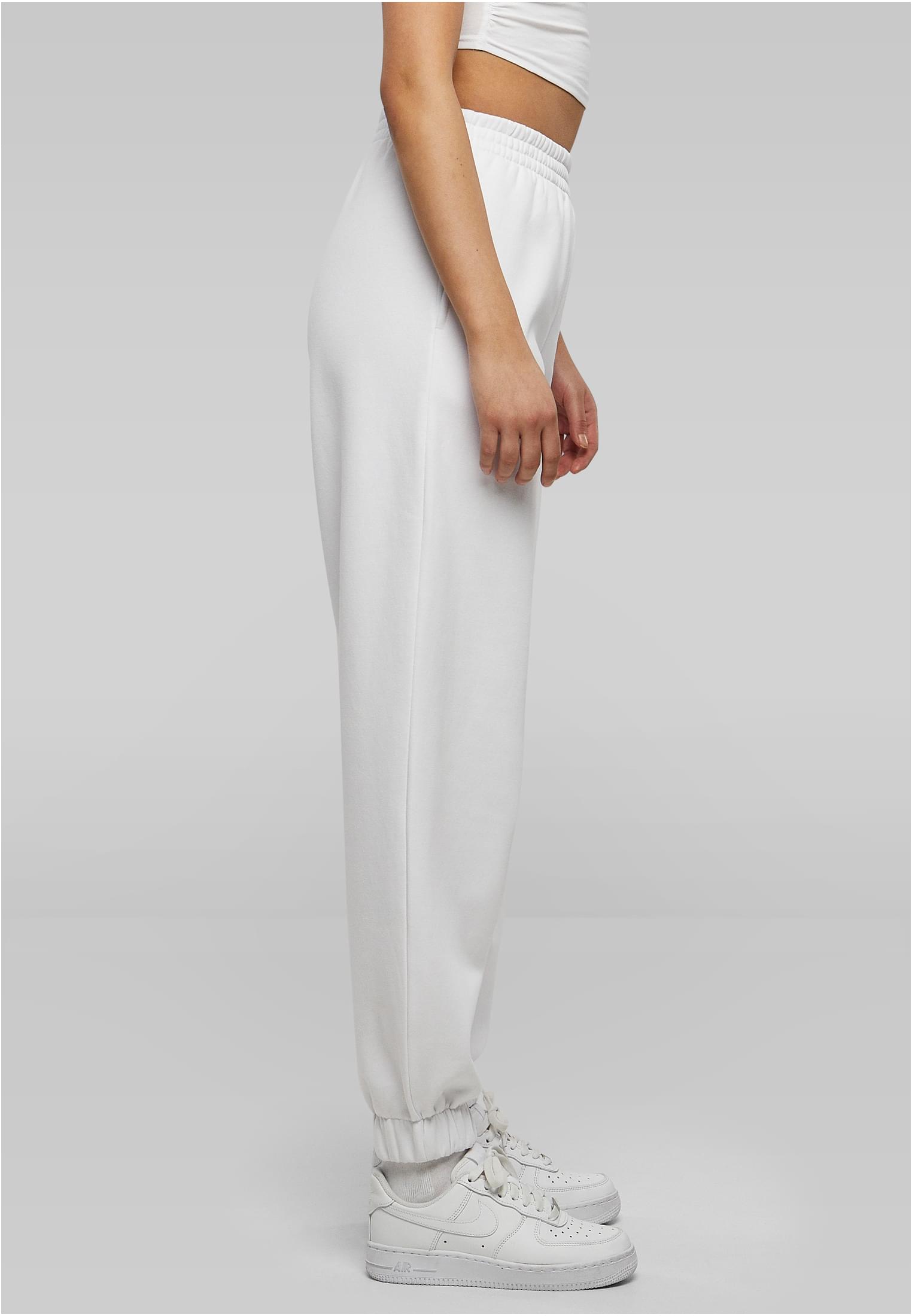 Ladies High Waist Ballon Sweat Pants white | white