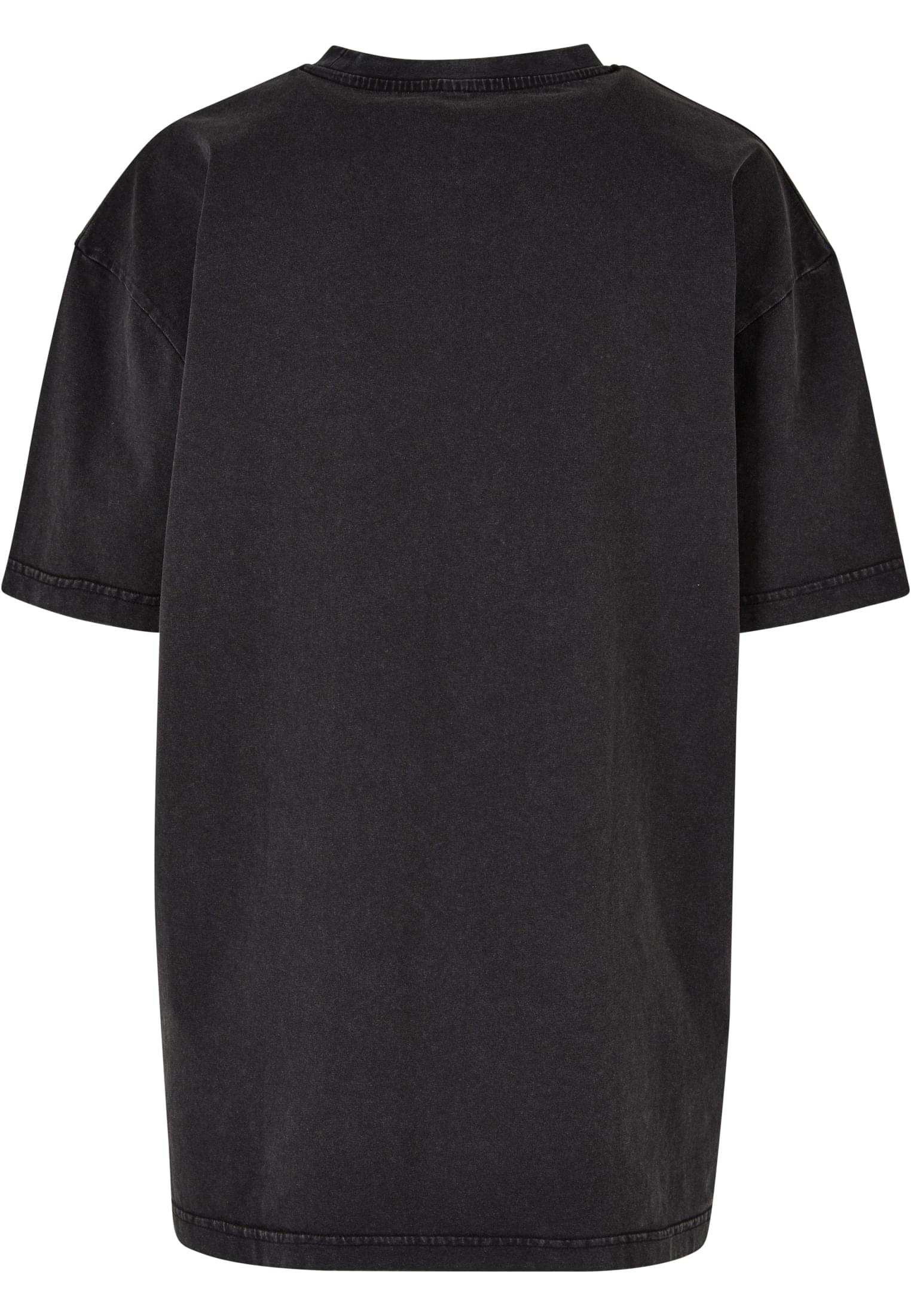 Ladies Oversized Acid Wash Tee black | black
