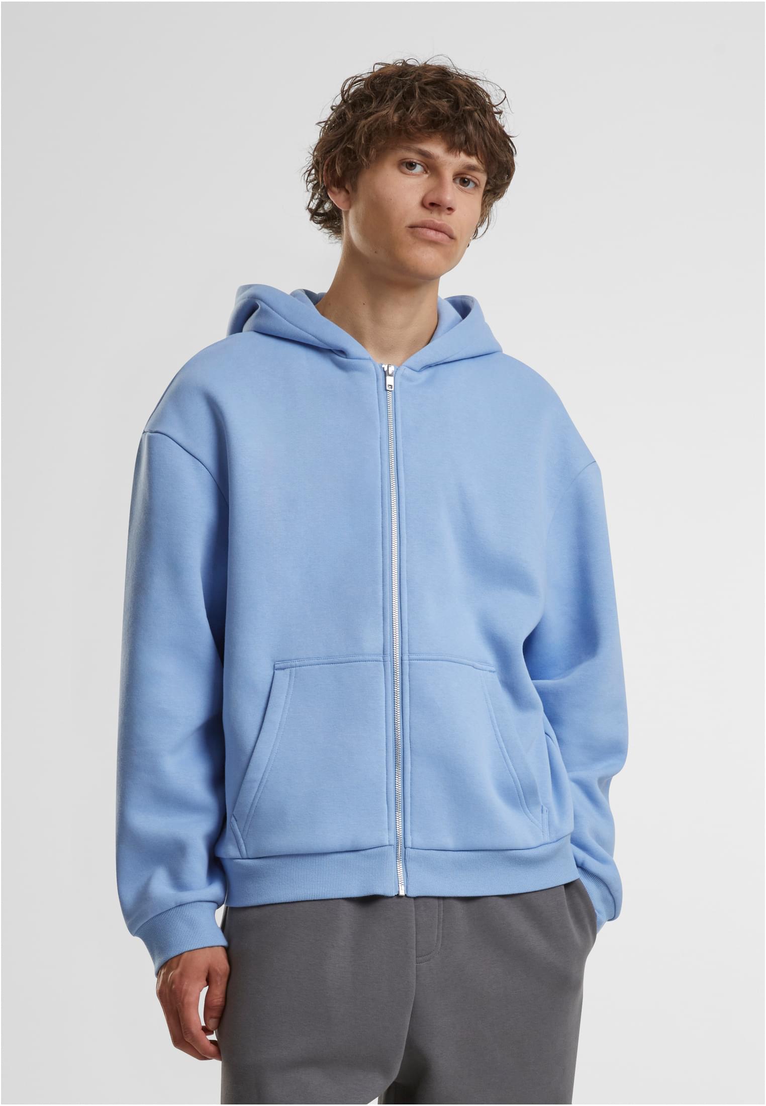 Fluffy Zip Hoody powderblue | powderblue