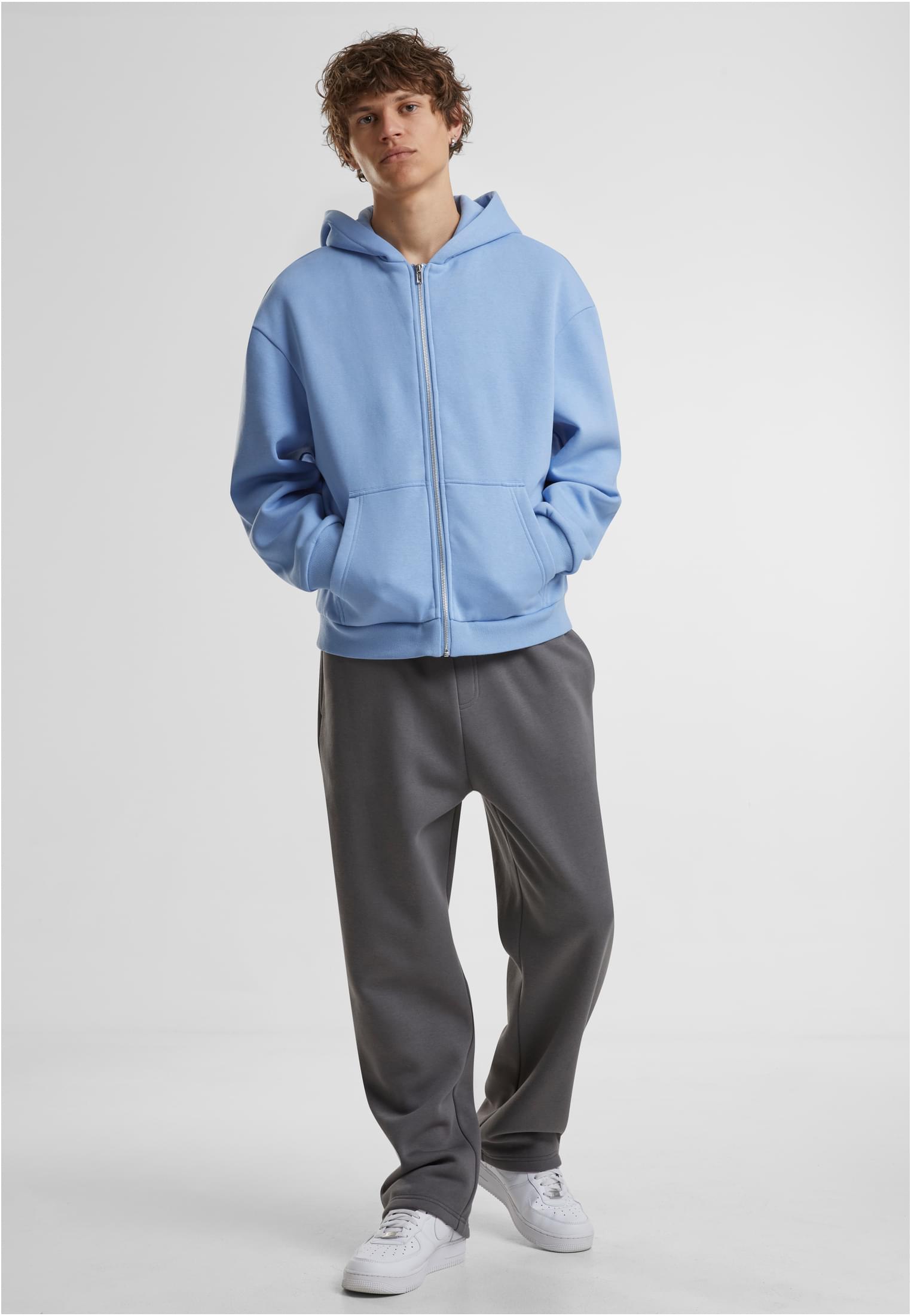 Fluffy Zip Hoody powderblue | powderblue