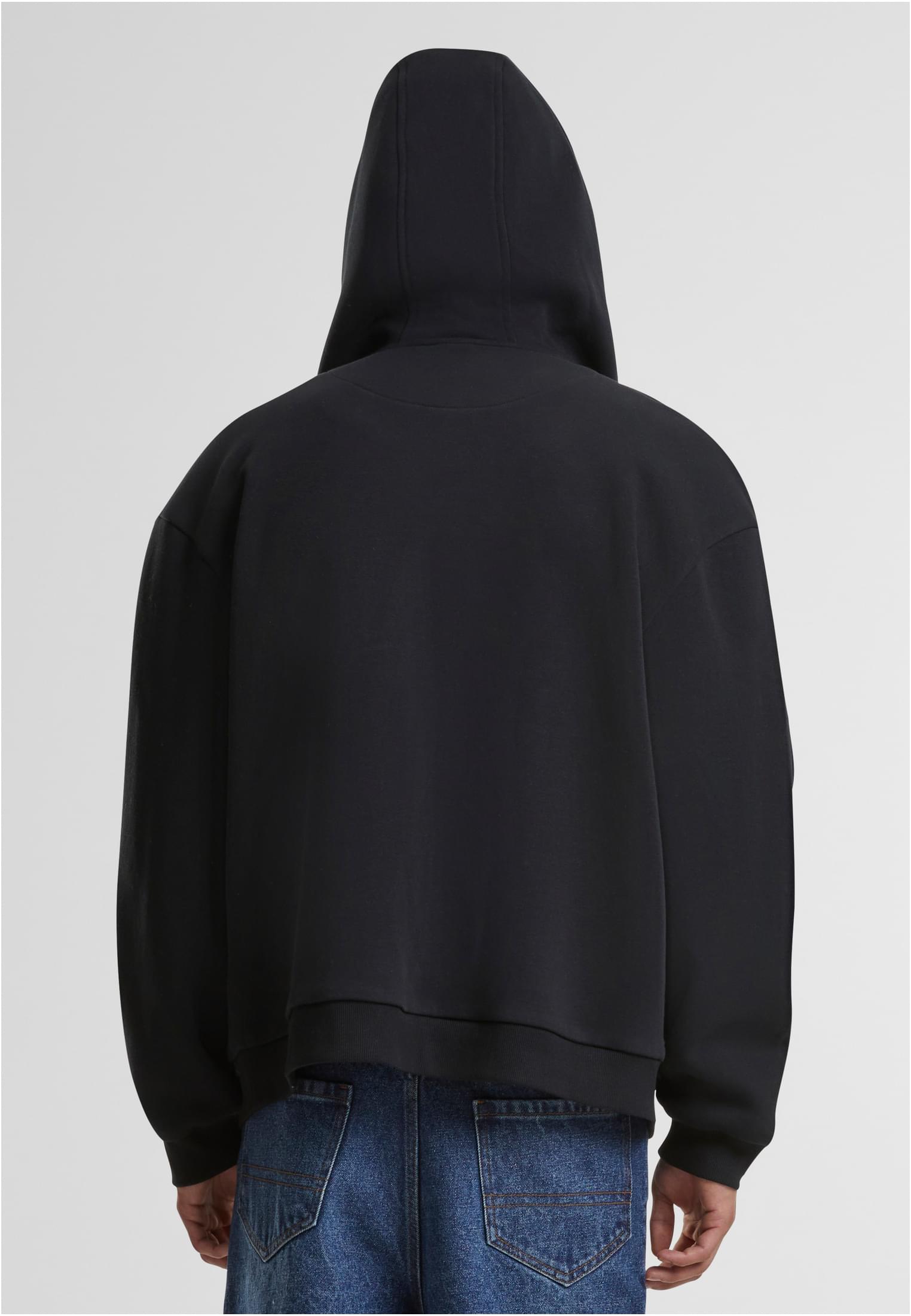 Fluffy Zip Hoody black | black
