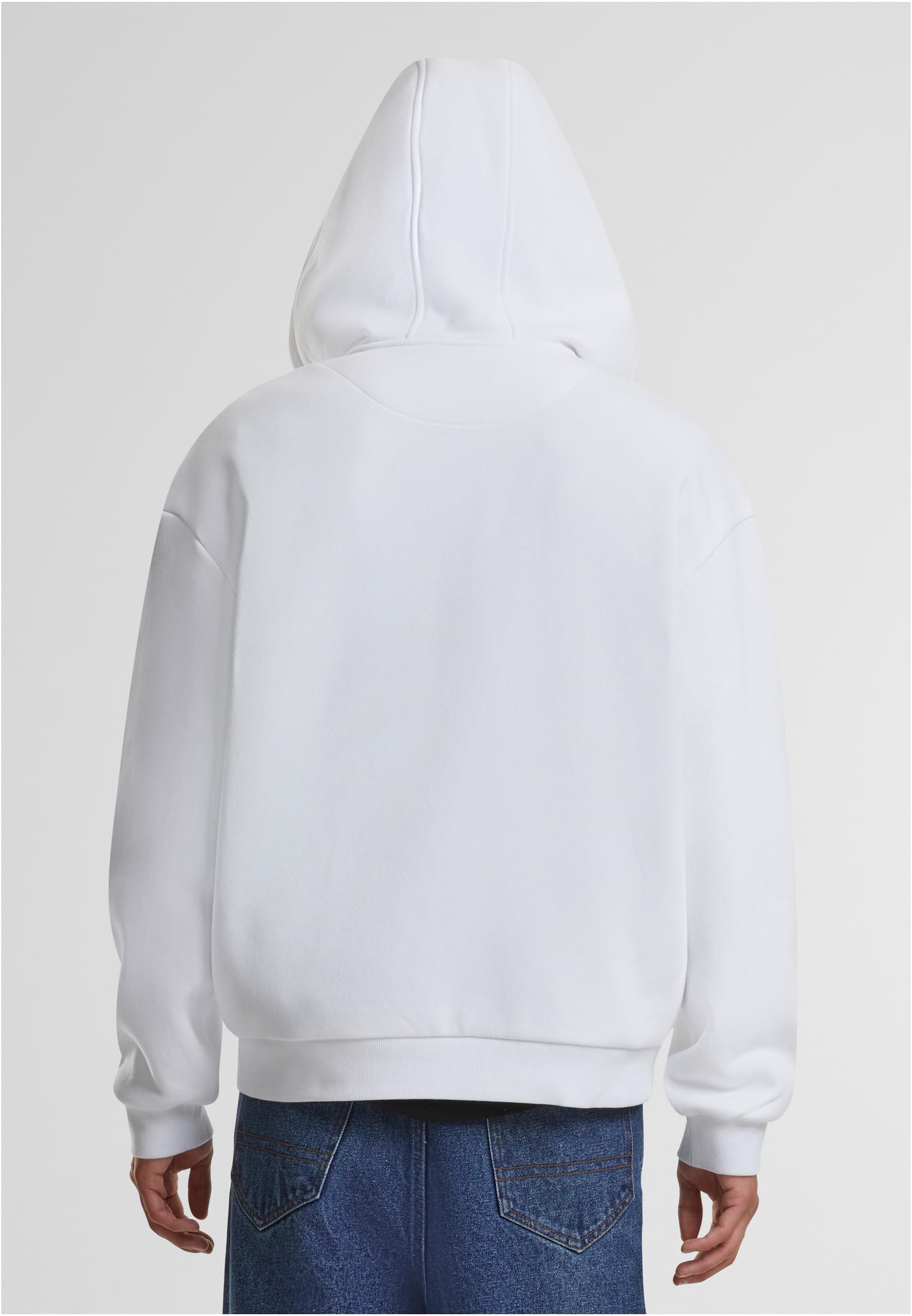 Fluffy Zip Hoody white | white