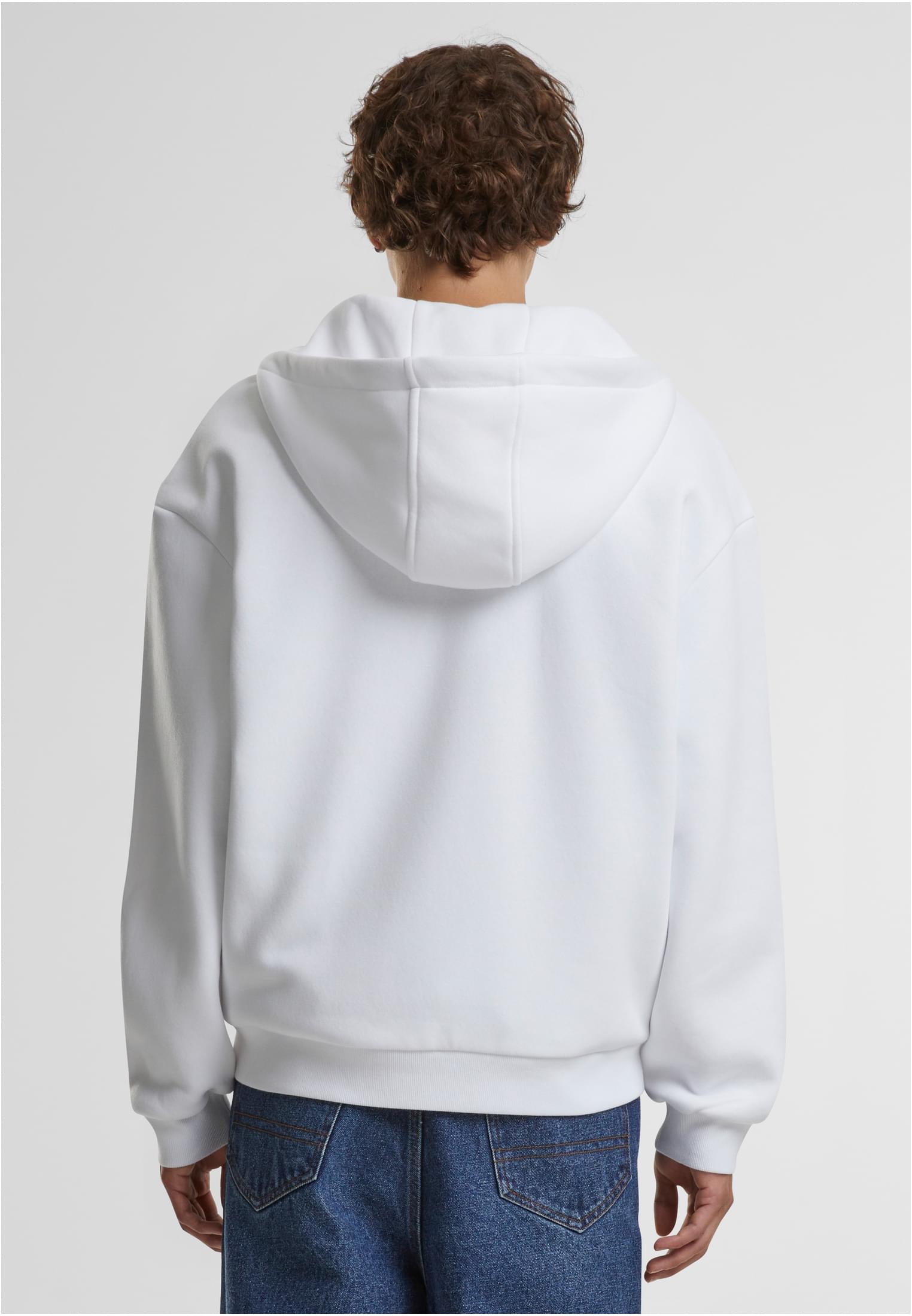 Fluffy Zip Hoody white | white