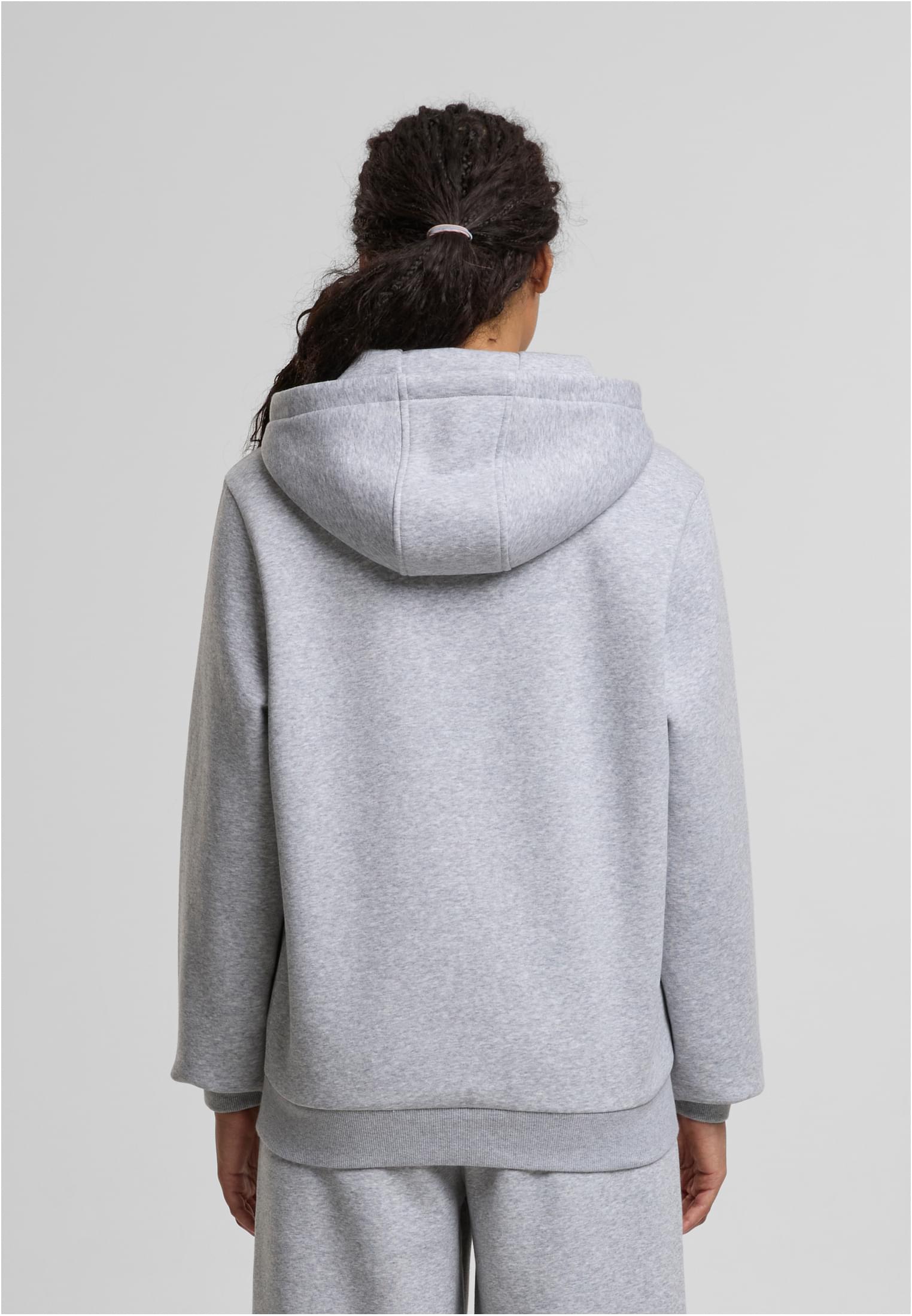 Ladies Fluffy Hoody heathergrey | heathergrey