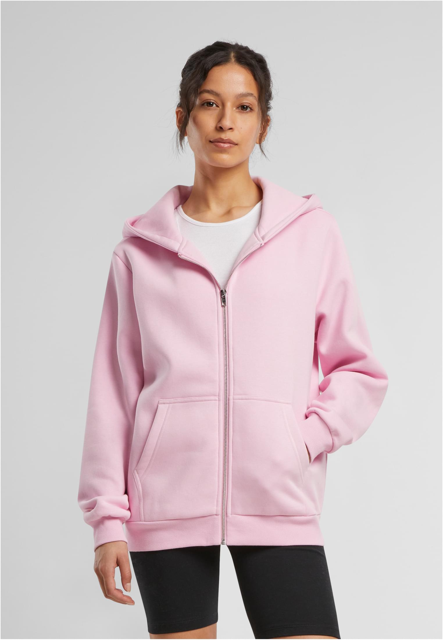 Ladies Fluffy Zip Hoody softpink | softpink