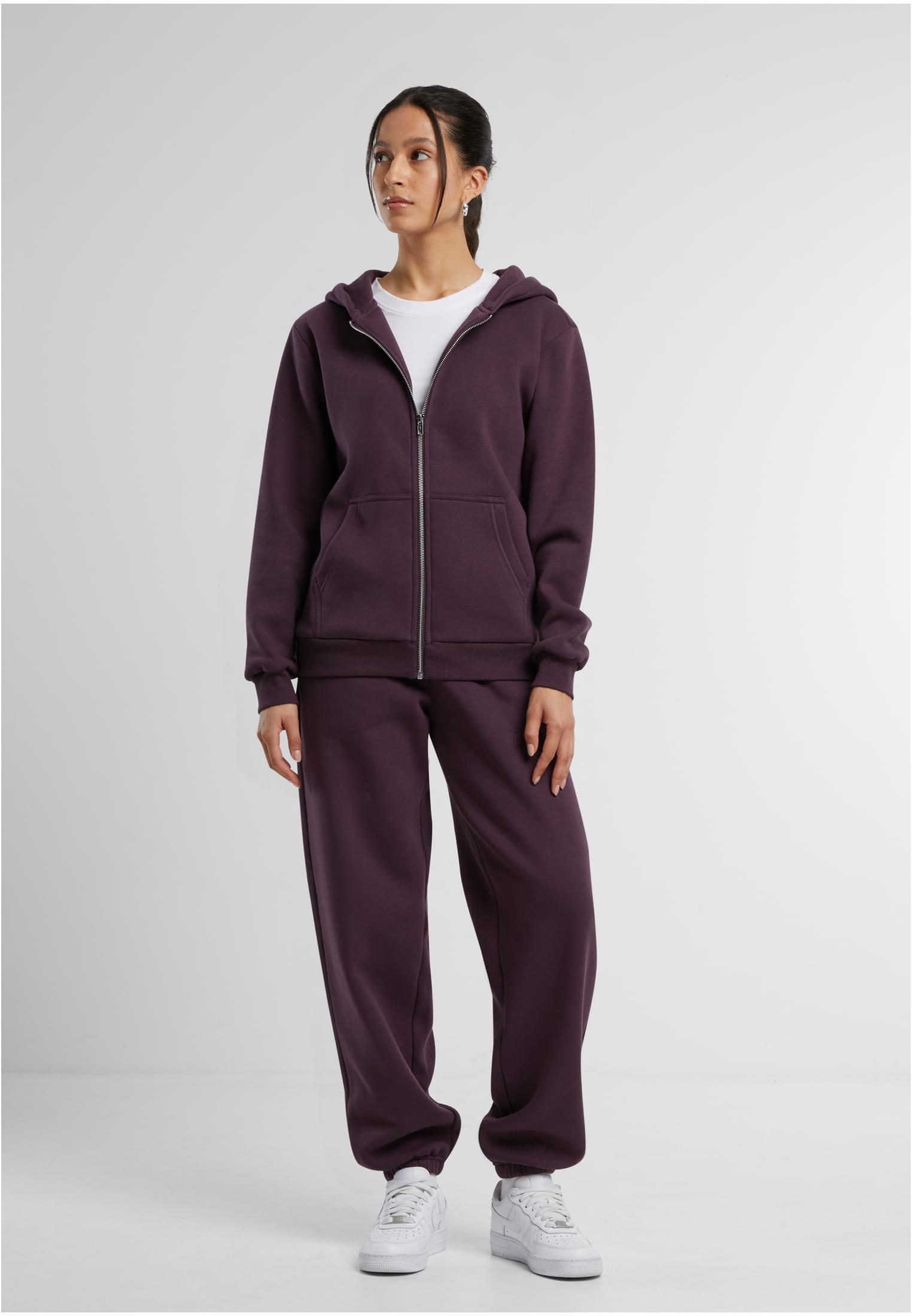 Ladies Fluffy Zip Hoody plumpurple | plumpurple