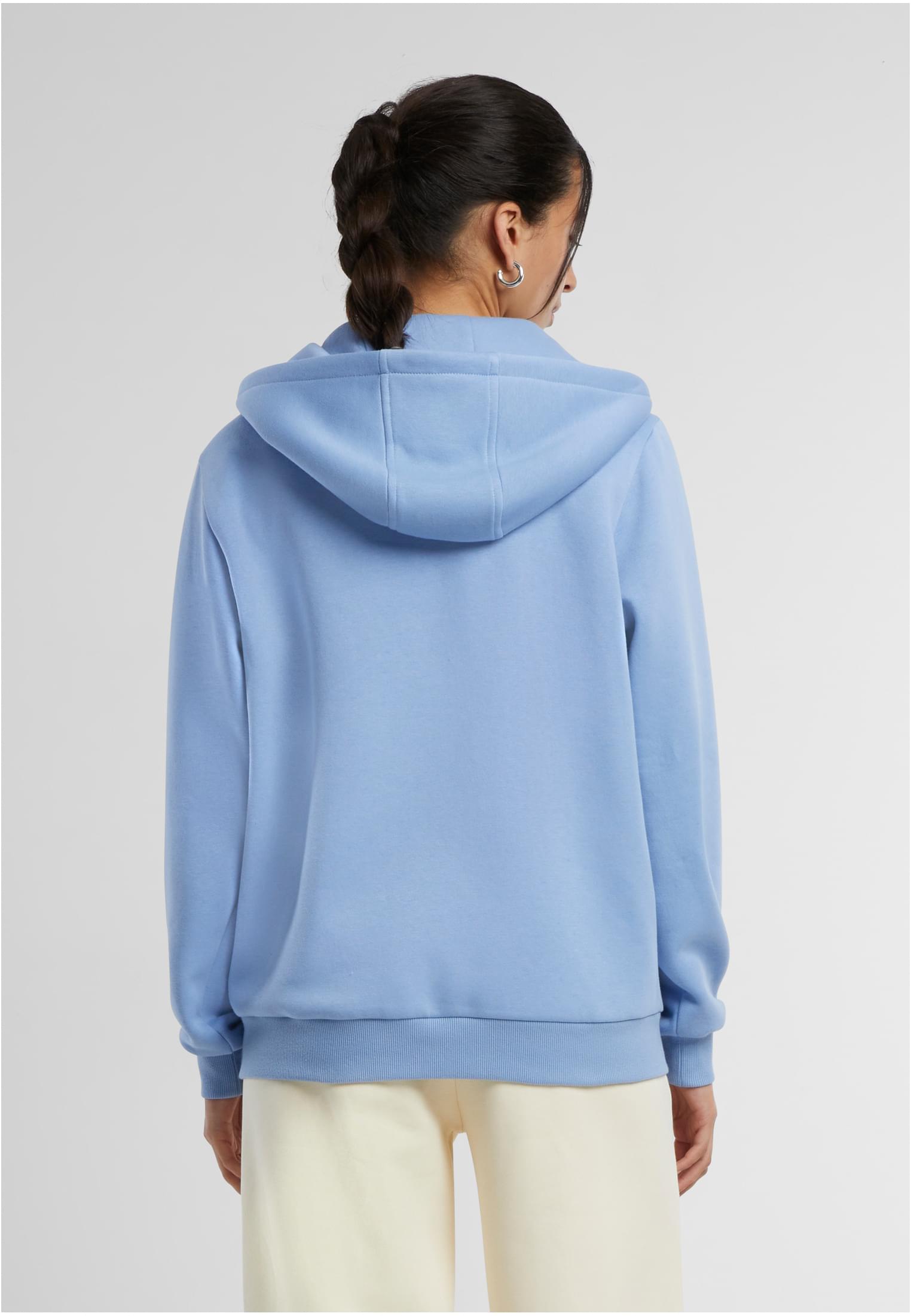 Ladies Fluffy Zip Hoody powderblue | powderblue